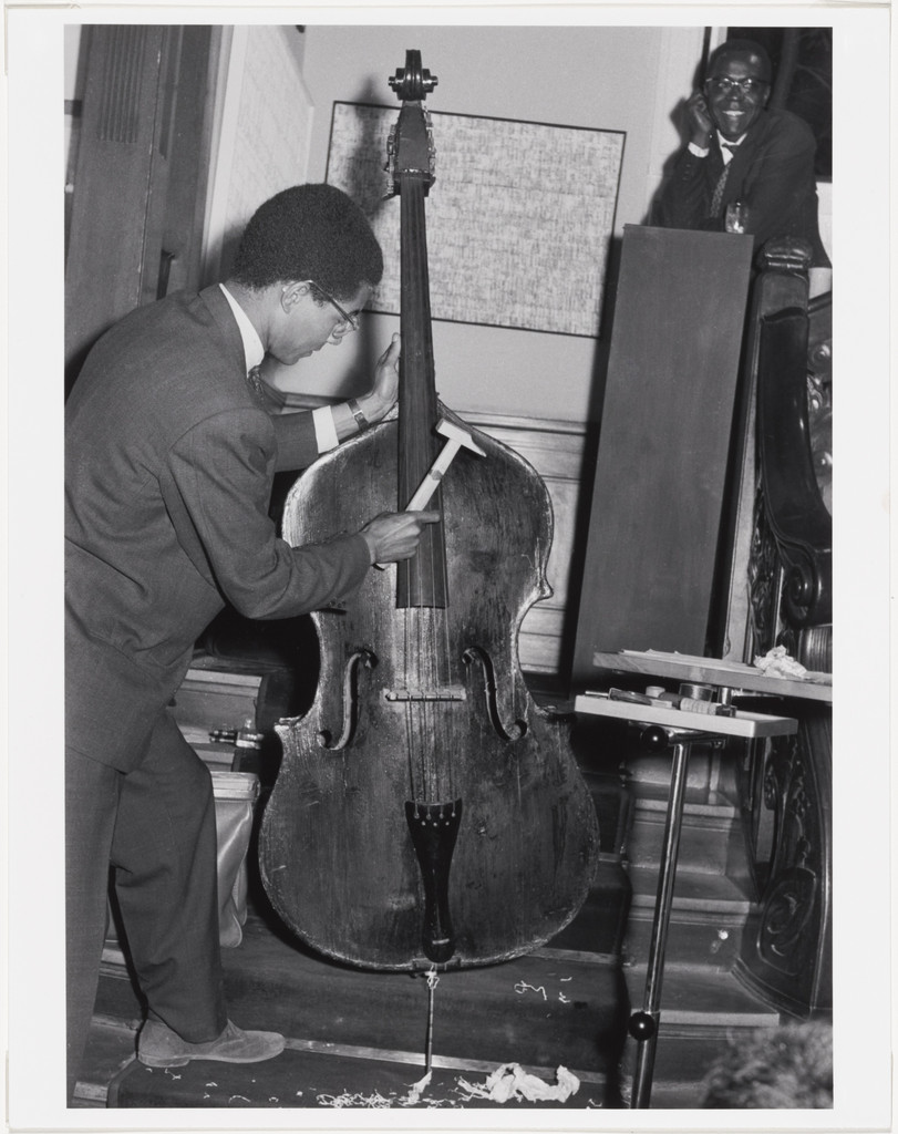 Benjamin Patterson's Variations for Double-Bass, performed during Kleines Sommerfest: Après John Cage, Galerie Parnass, Wuppertal, West Germany, June 9, 1962