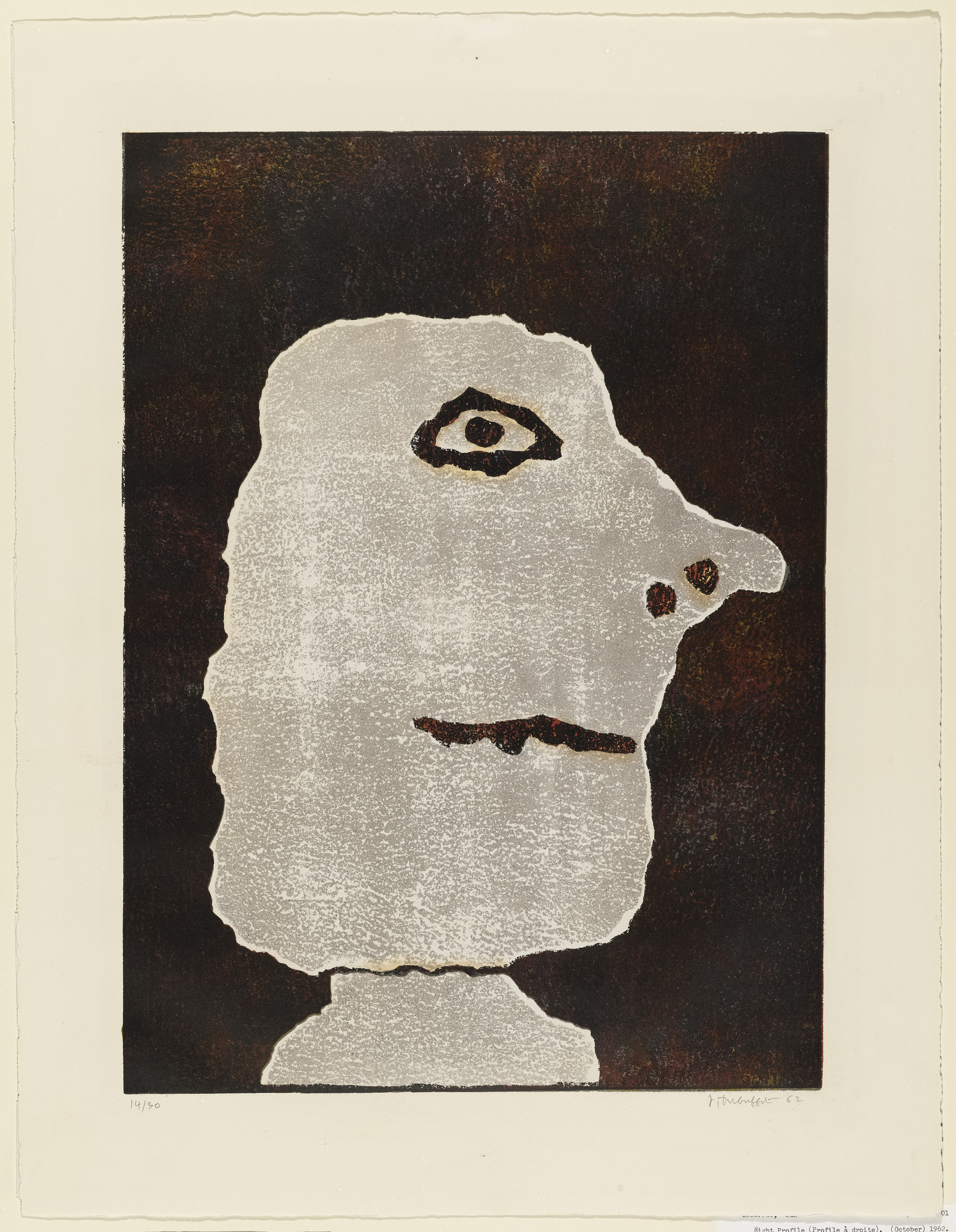 Jean Dubuffet. Right Profile ( Profile à droite )