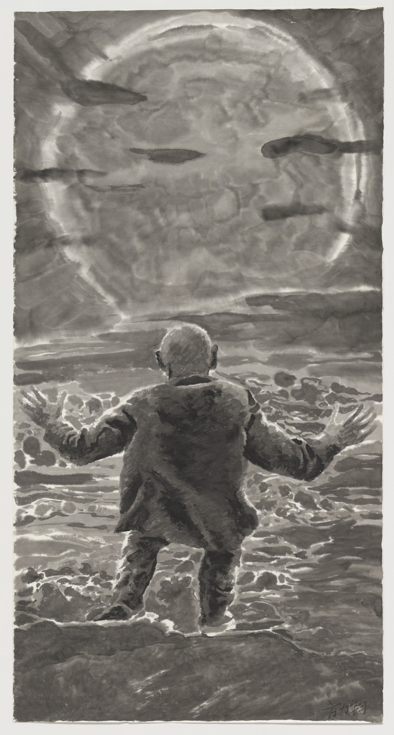 Fang Lijun. Ink-and-Wash Painting No. 3. (2004)