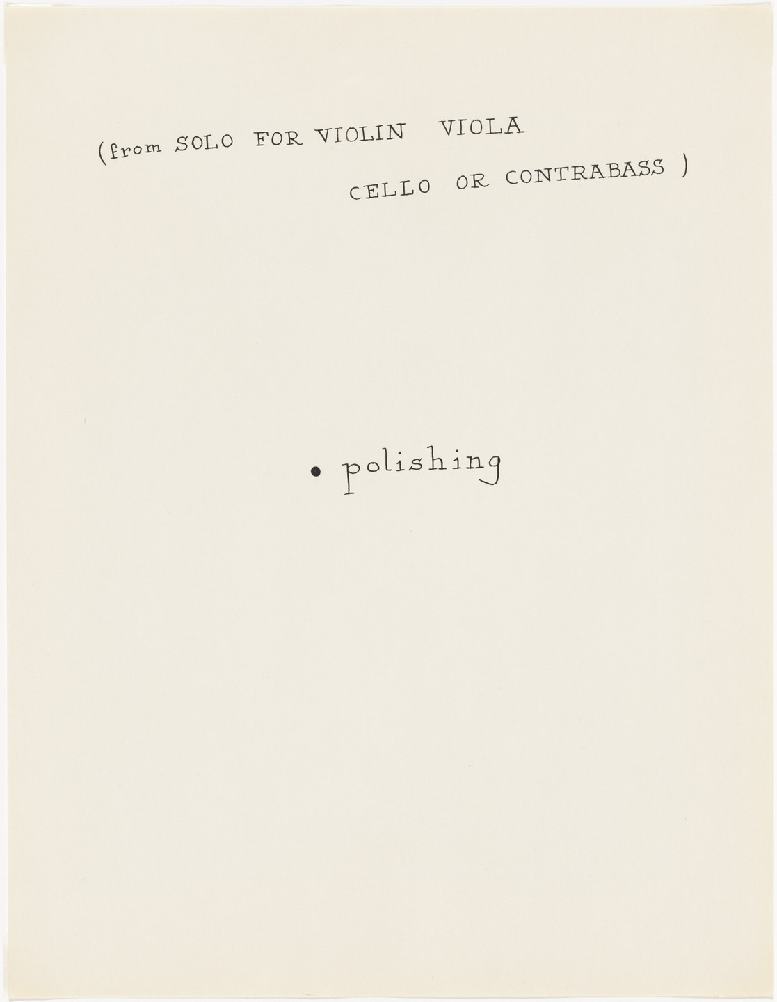 George Brecht. Eight Piano Transcriptions for David Tudor. 1963
