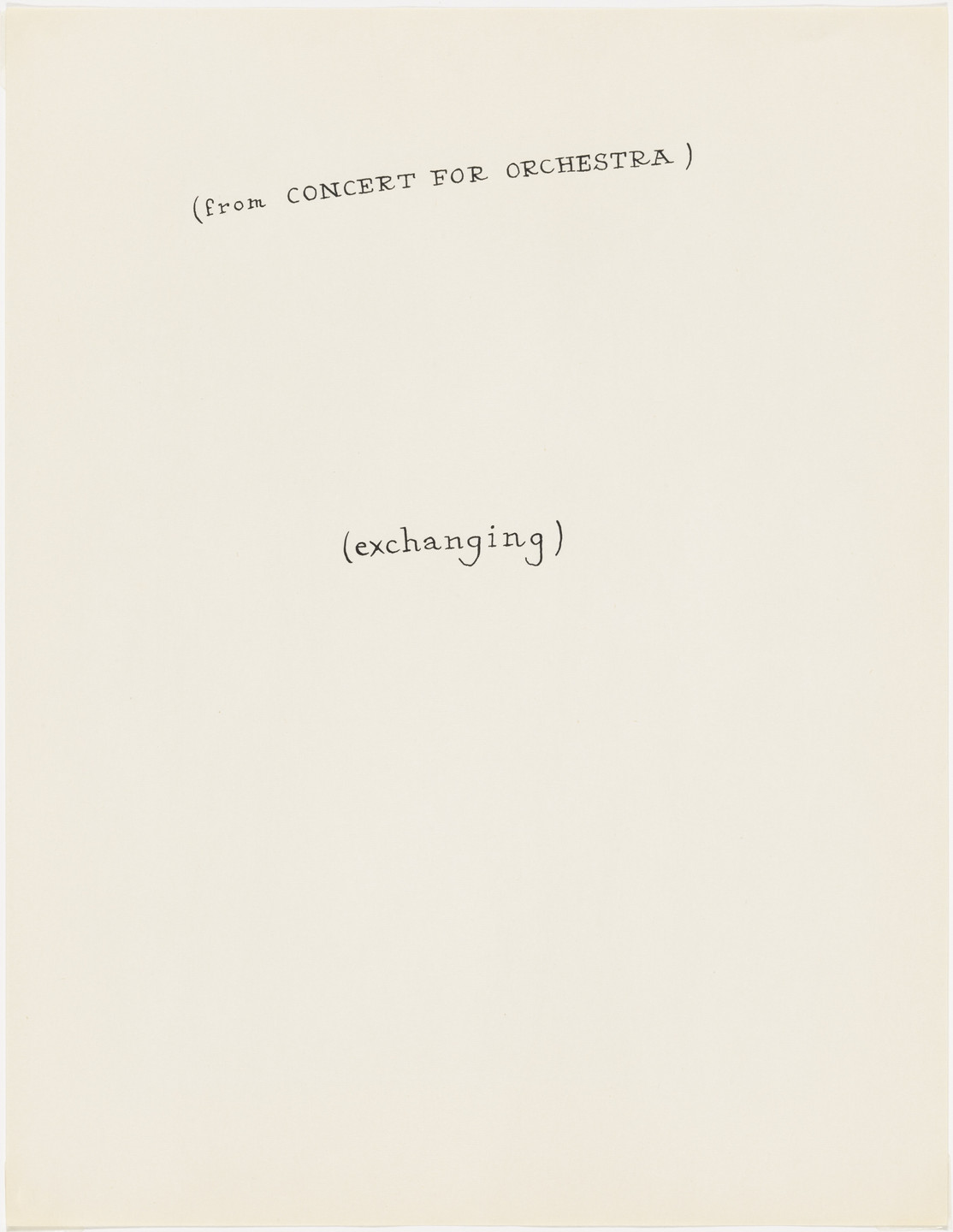 George Brecht. Eight Piano Transcriptions for David Tudor. 1963