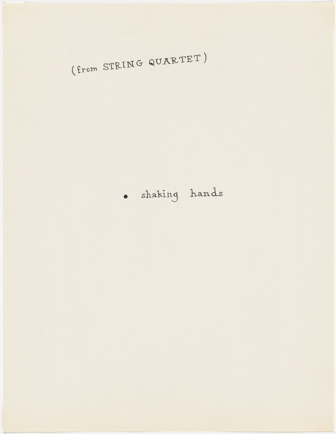 George Brecht. Eight Piano Transcriptions for David Tudor. 1963