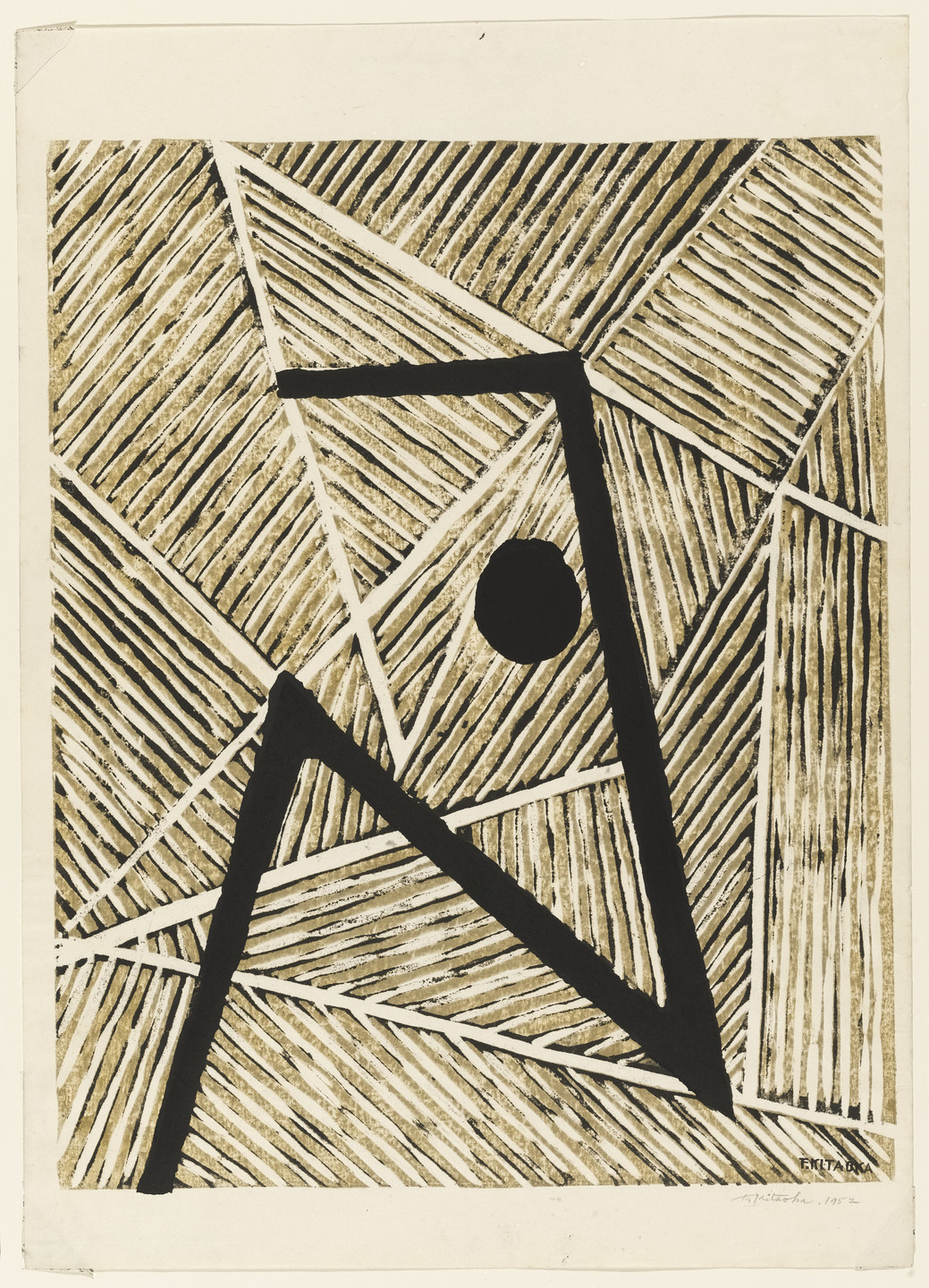 Fumio Kitaoka. A Woman Crouching. 1952