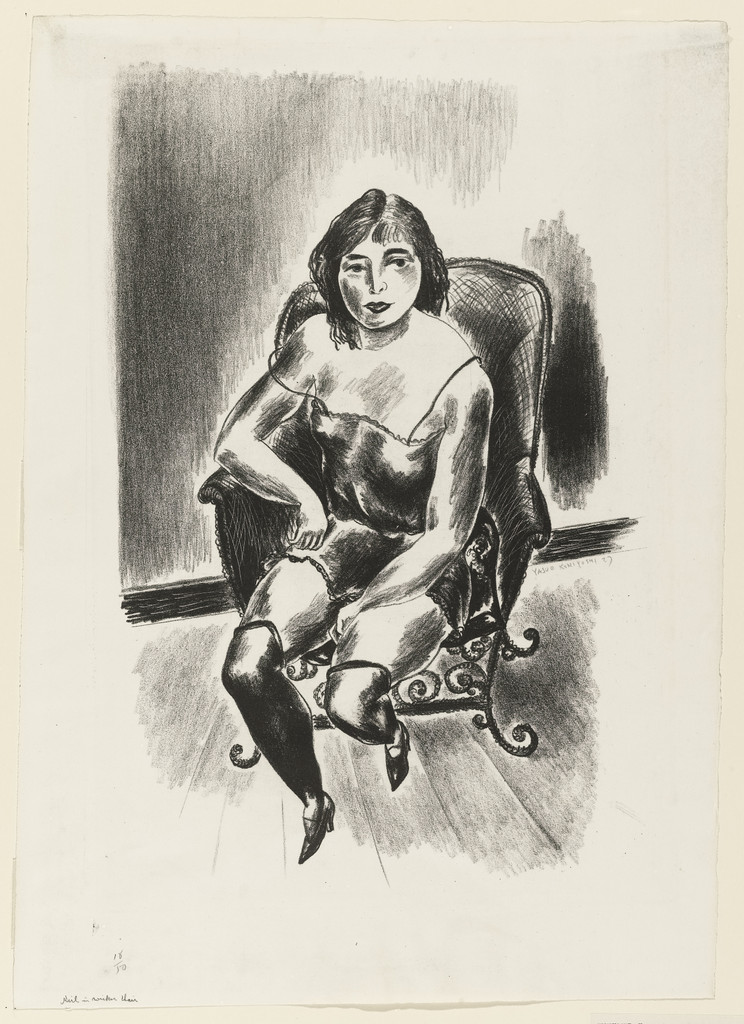Girl in a Wicker Chair