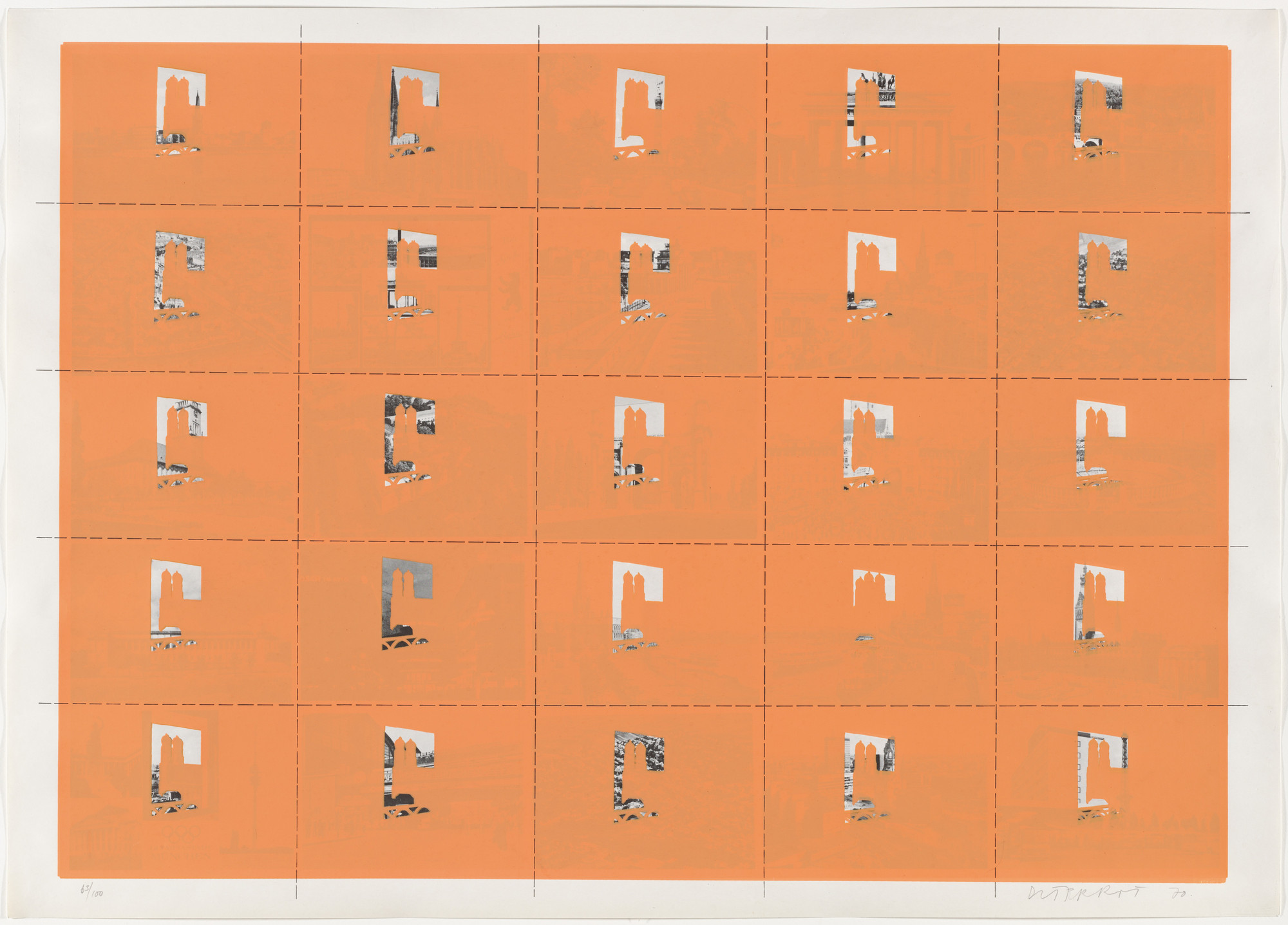 Dieter Roth. Munich (München) from German Cities (Deutsche Städte). 1970
