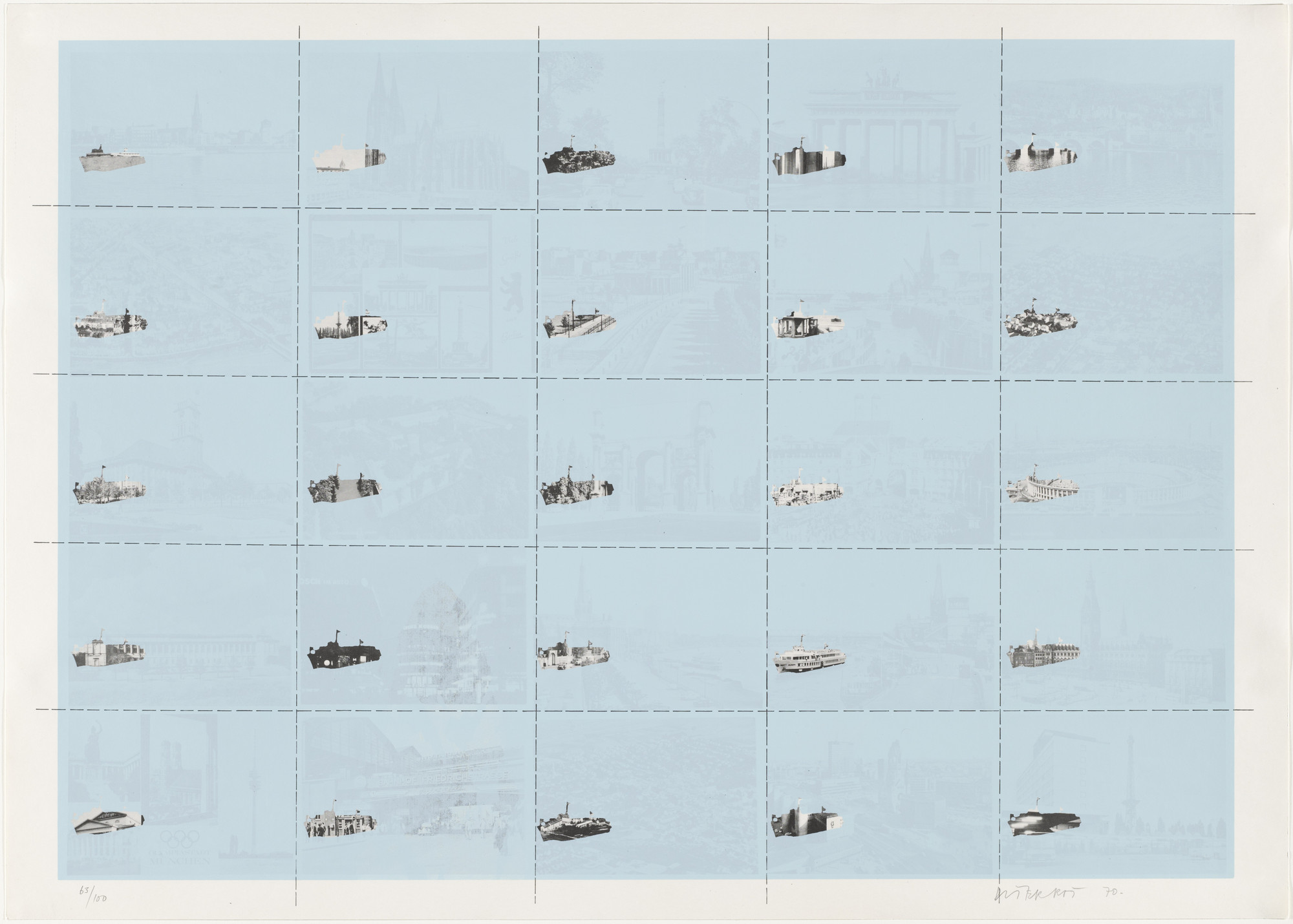 Dieter Roth. Düsseldorf from German Cities (Deutsche Städte). 1970