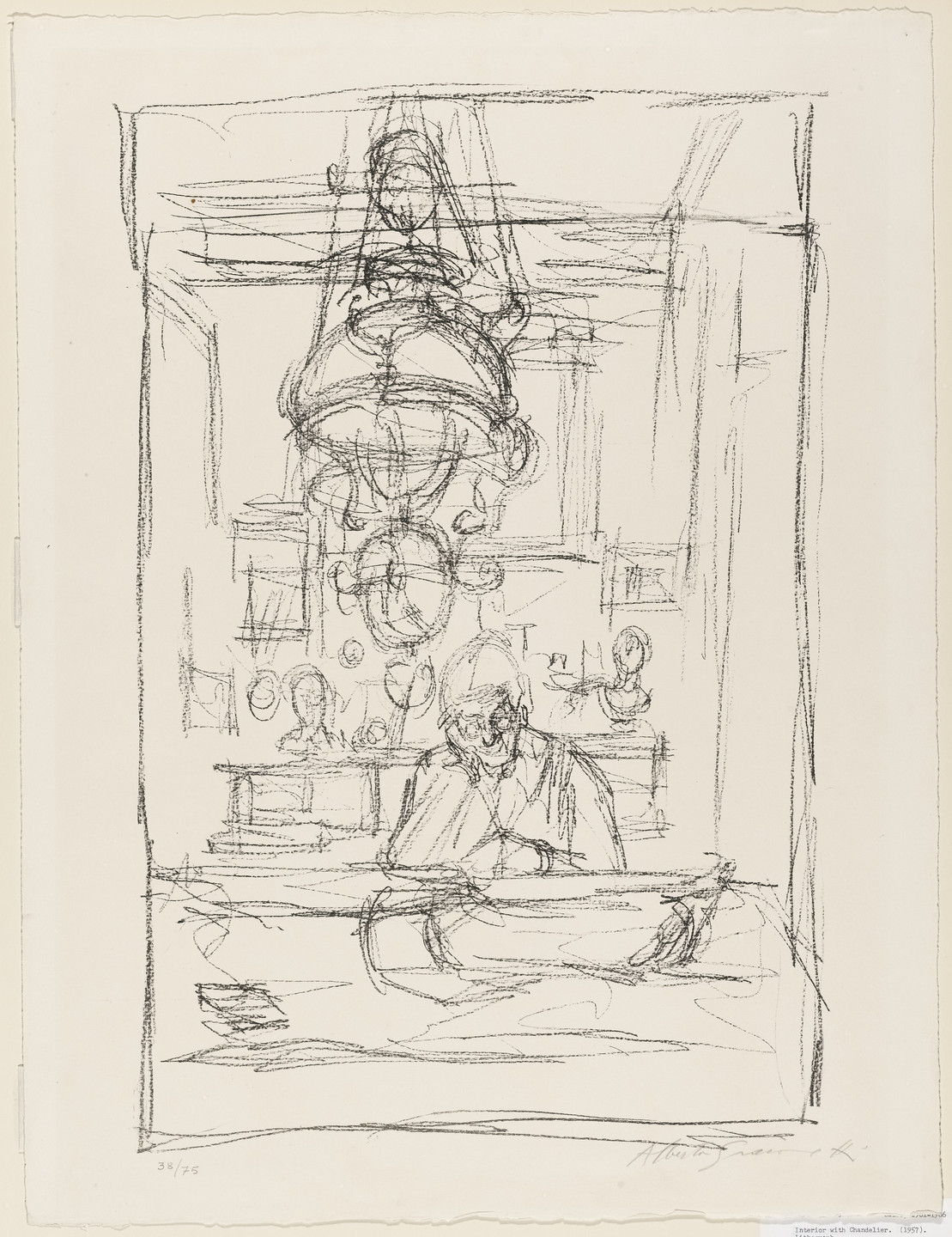 Alberto Giacometti. Interior with Chandelier. 1959
