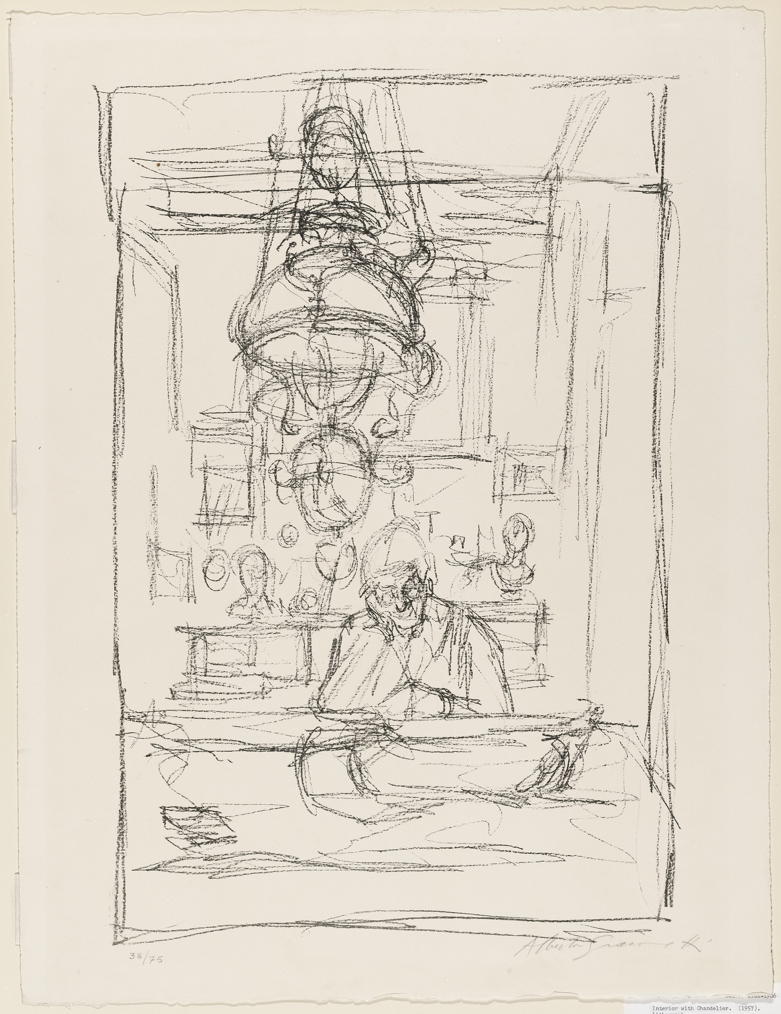 Alberto Giacometti. Interior with Chandelier