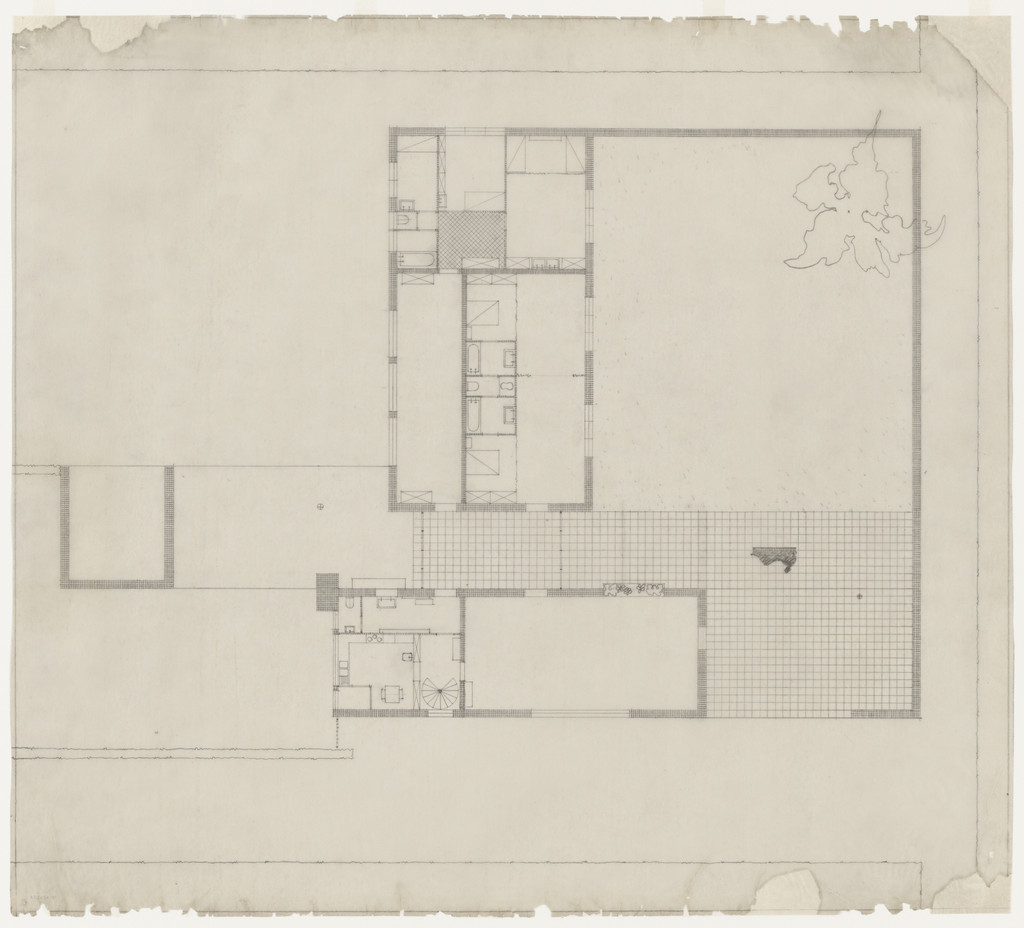 Ulrich Lange House Project, Krefeld, Germany, Plan sketch