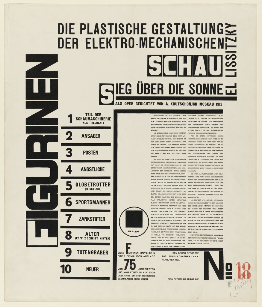 Figurines: The Three-Dimensional Design of the Electro-Mechanical Show Victory over the Sun (Figurinen, die plastische Gestaltung der elektro-mechanischen Schau Sieg über die Sonne)