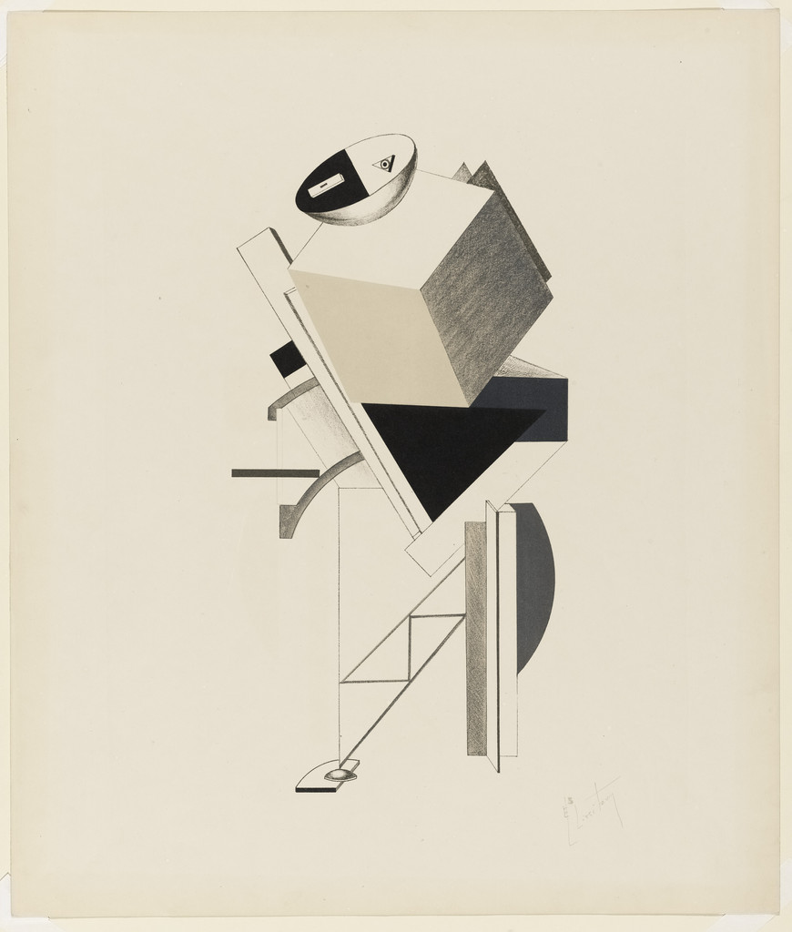 Sentry (Posten) from Figurines: The Three-Dimensional Design of the Electro-Mechanical Show Victory over the Sun (Figurinen, die plastische Gestaltung der elektro-mechanischen Schau Sieg über die Sonne)