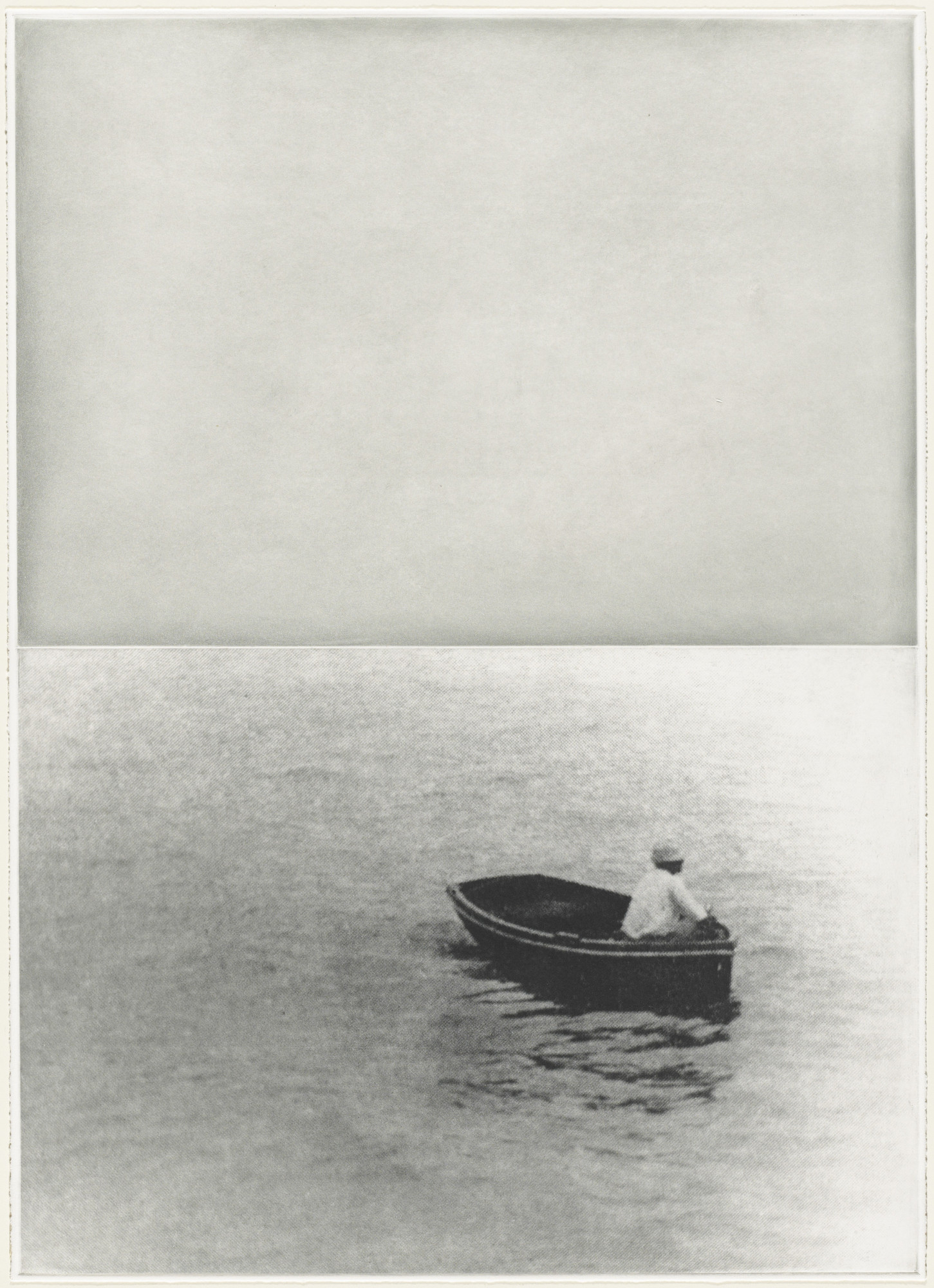 John Baldessari. Boat (With Figure Standing) from the portfolio Hegel's Cellar
