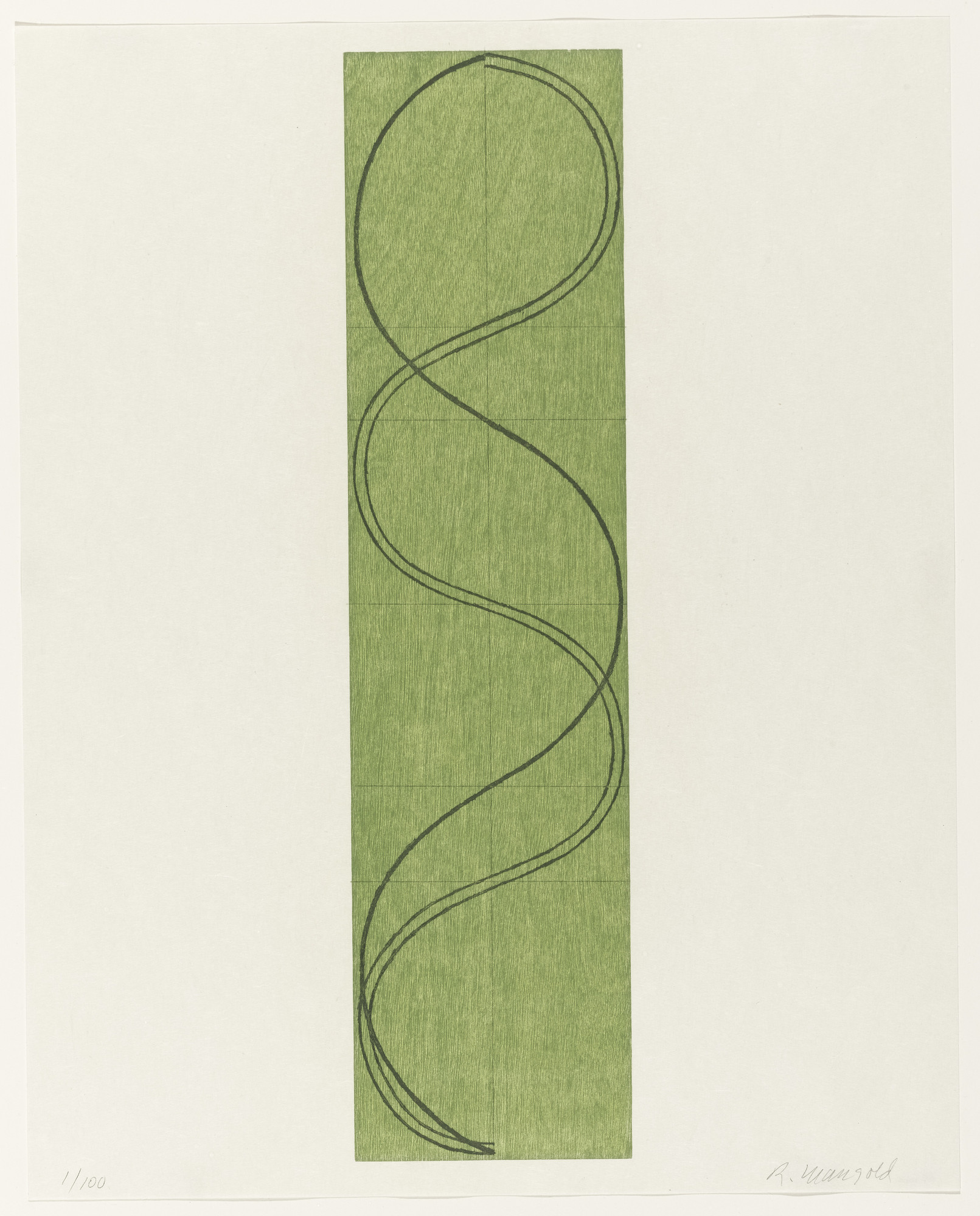Robert Mangold. Green Column/Figure