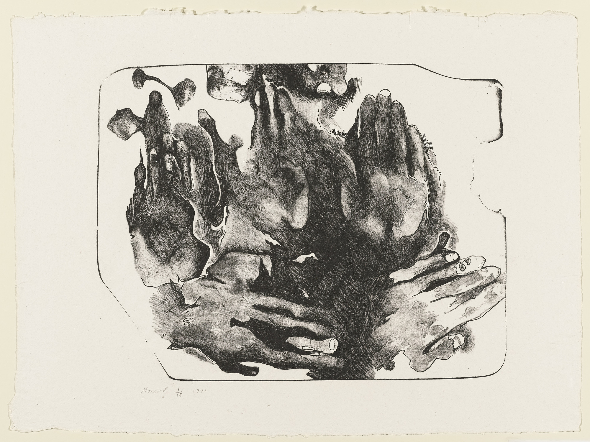 Marisol (Marisol Escobar). Five Hands and One Finger