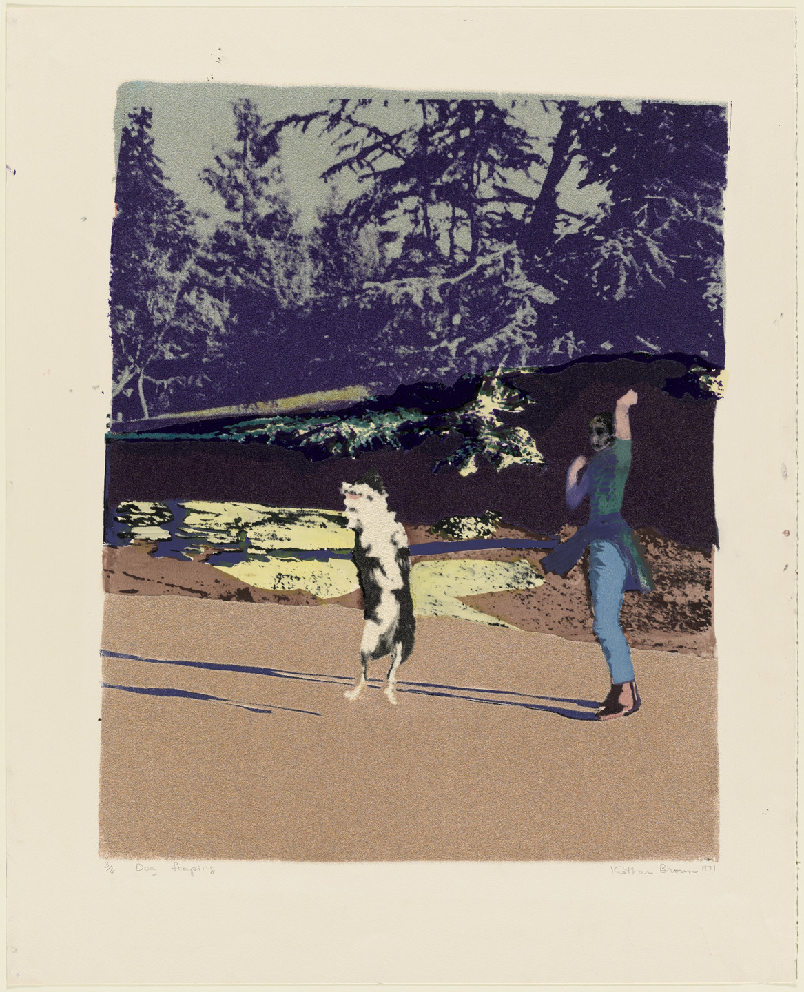 Kathan Brown. Dog Leaping. 1971