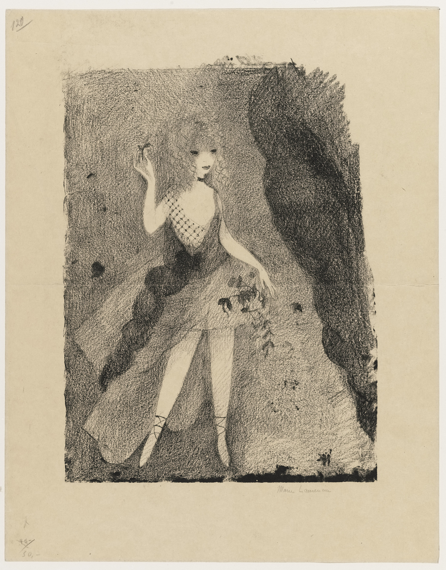 Marie Laurencin. Dancer with Flowers ( Danceuse aux fleurs )