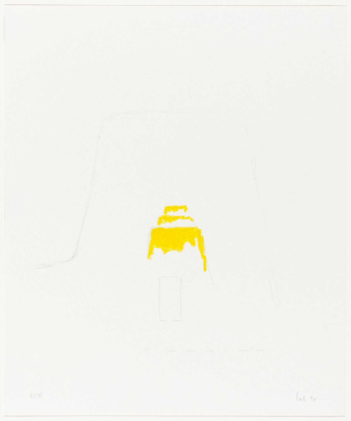 Wolfgang Laib. A Wax Room for a Mountain (for Parkett no. 39). 1994