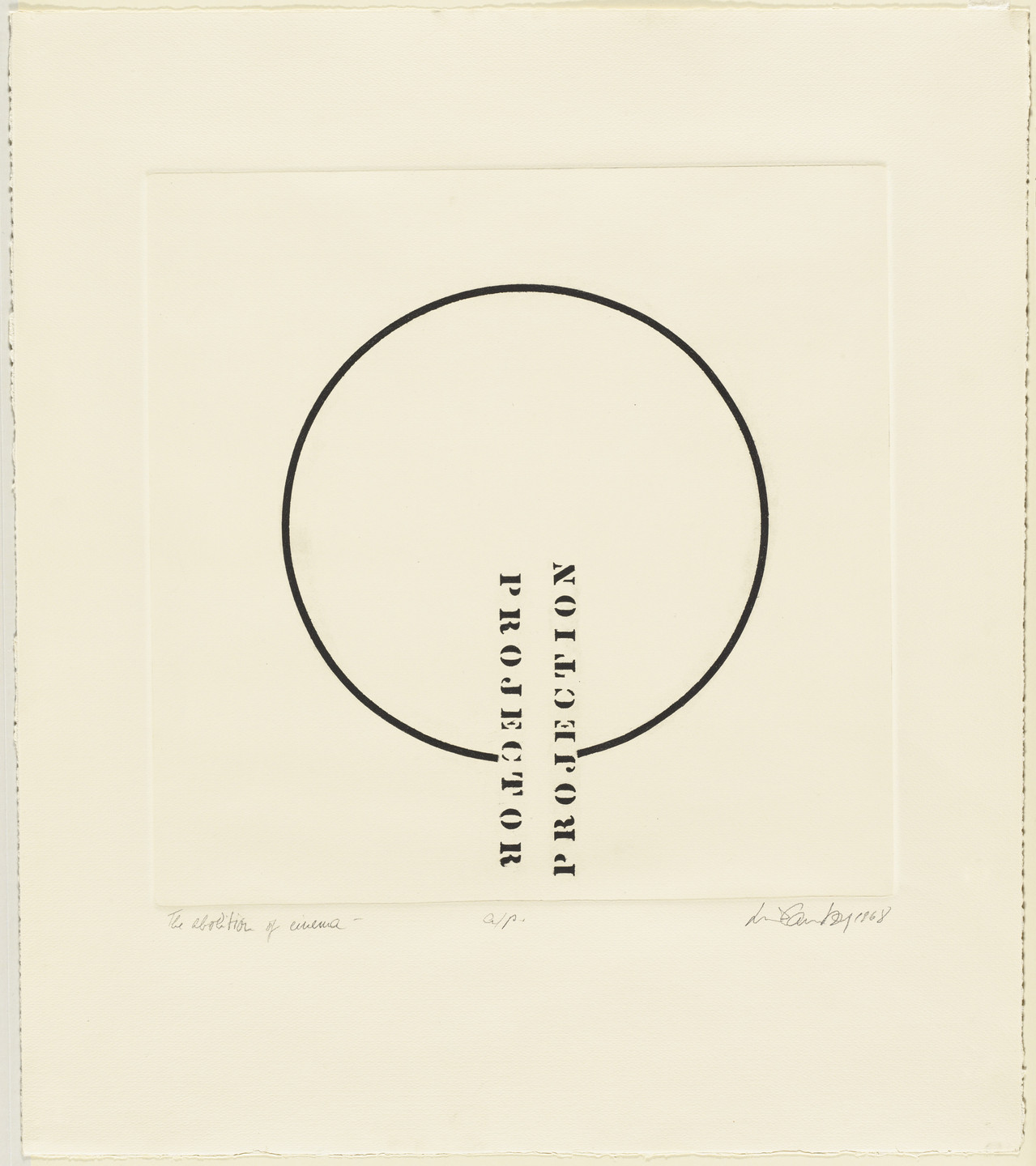 Luis Camnitzer. The Abolition of Cinema. 1968