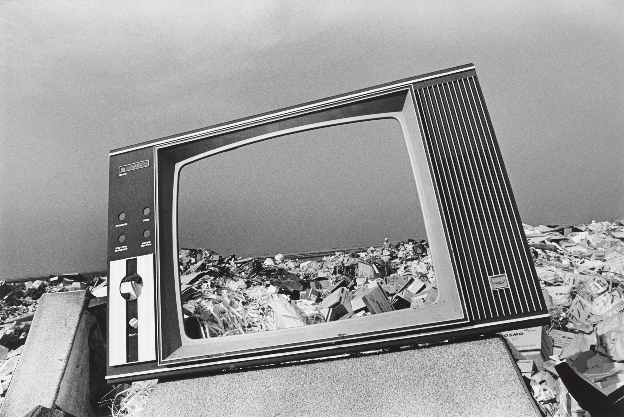 Ryoji Akiyama. T.V. Frame Left in a Reclamation Area, Tokyo. 1969