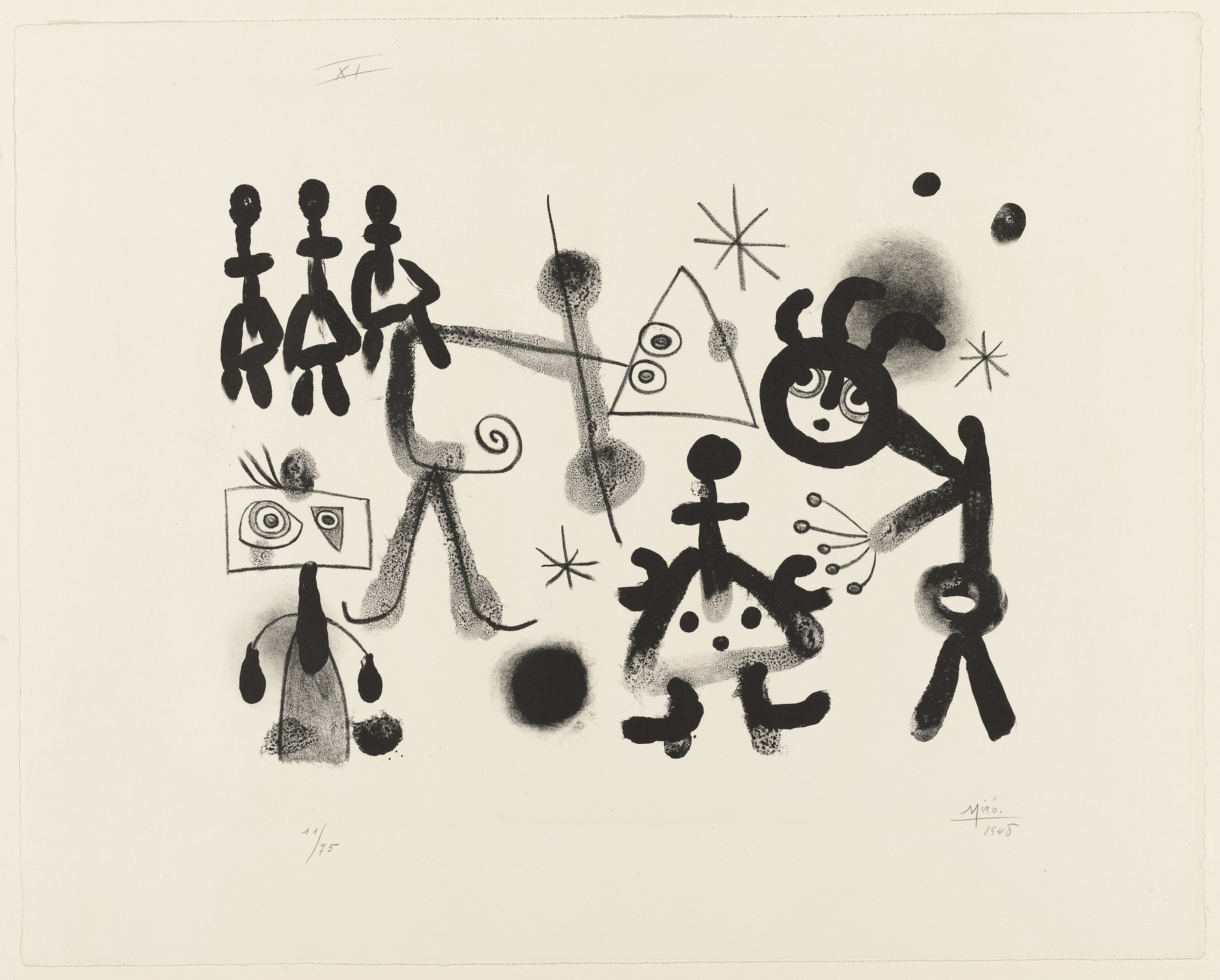 Joan Miró. Plate 11 from Album 13. 1948
