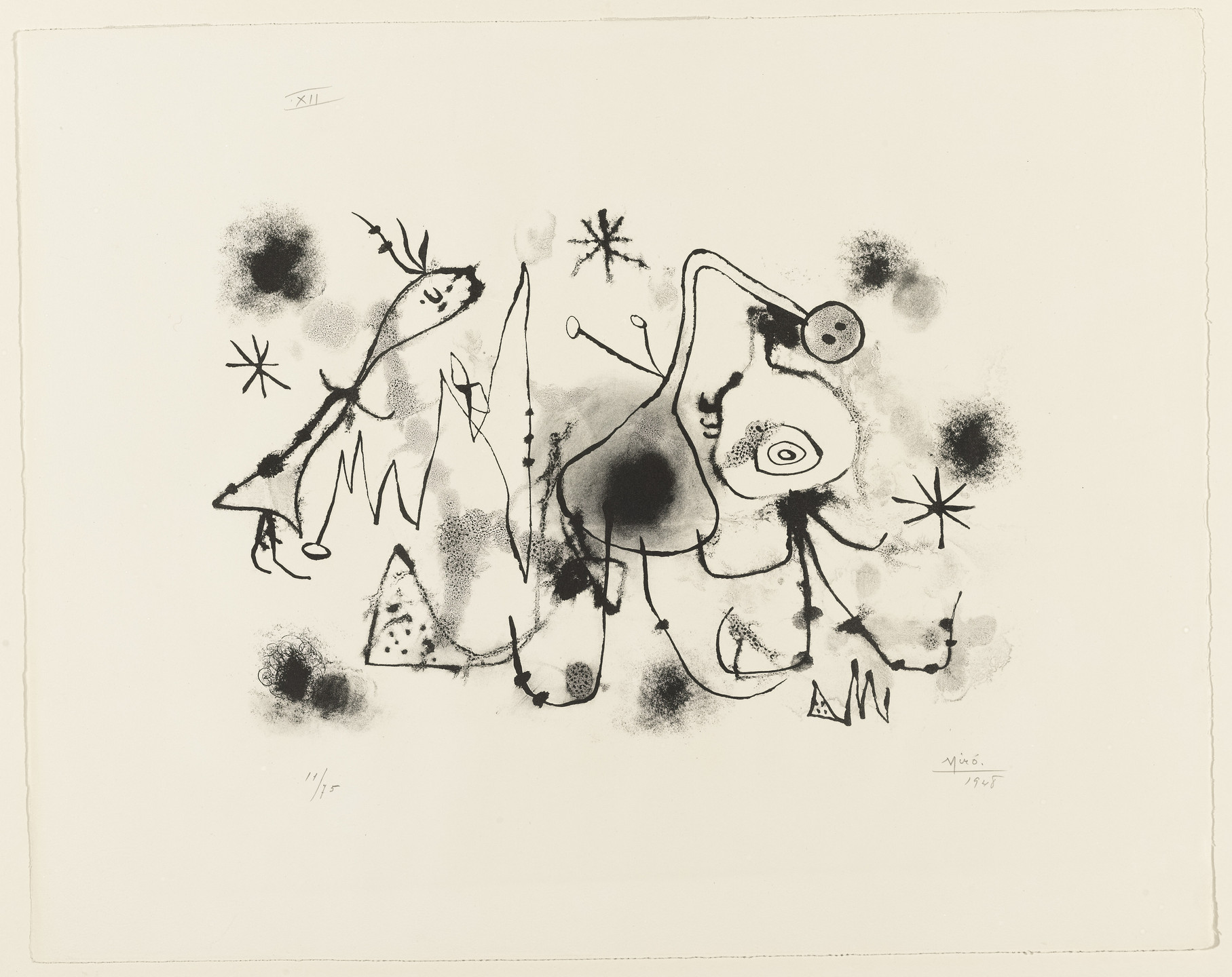Joan Miró. Plate 12 from Album 13. 1948