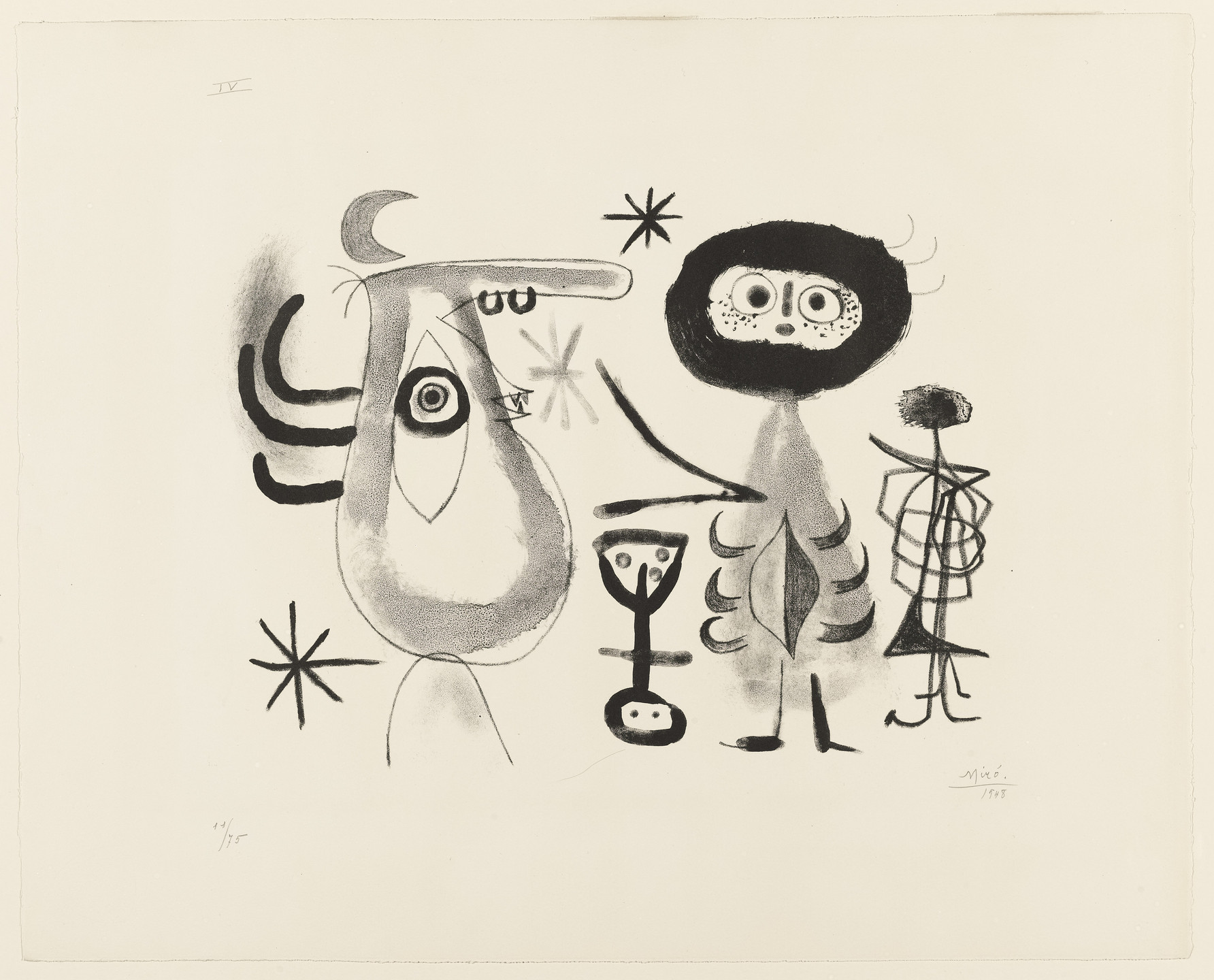Joan Miró. Plate 4 from Album 13. 1948