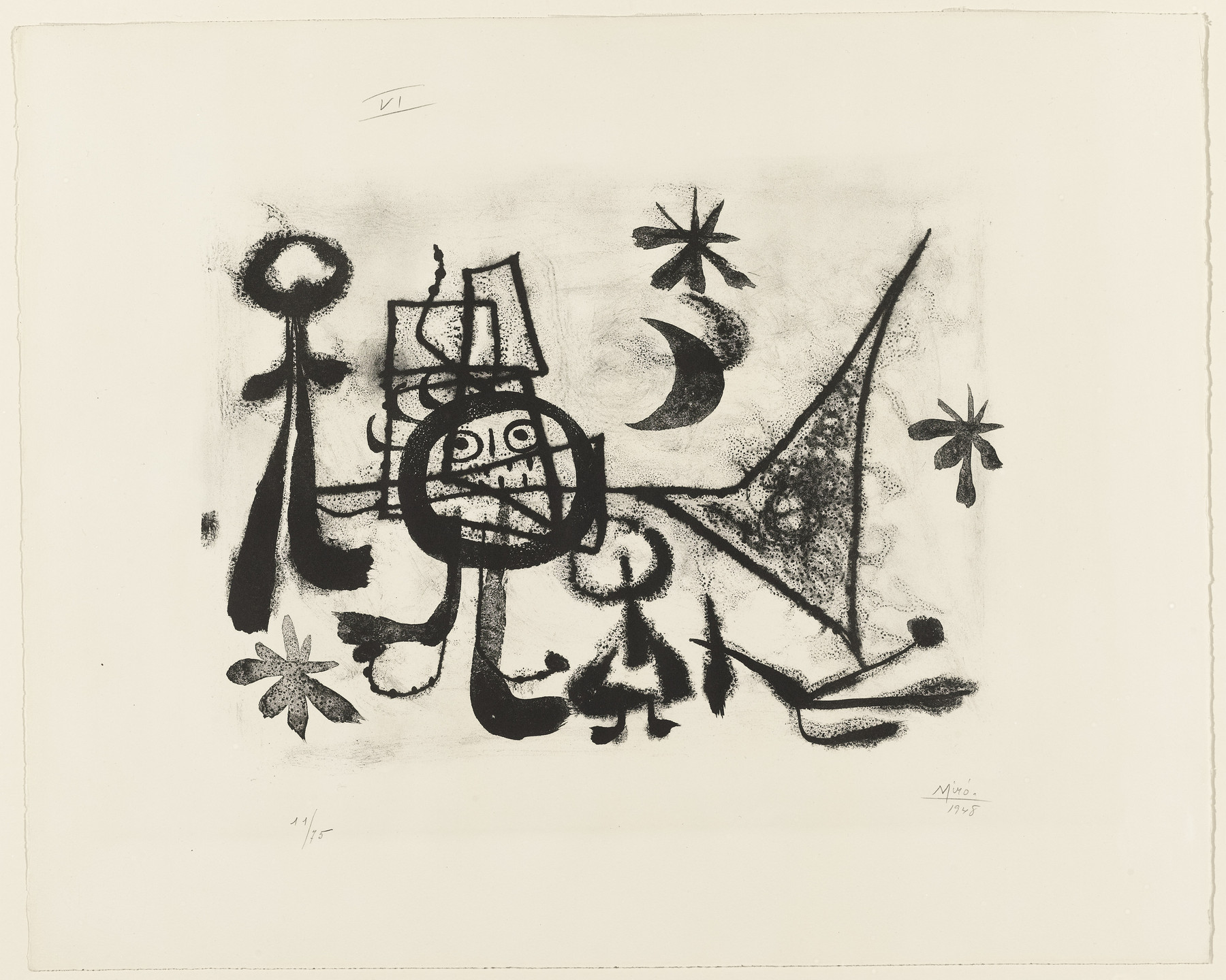 Joan Miró. Plate 6 from Album 13. 1948