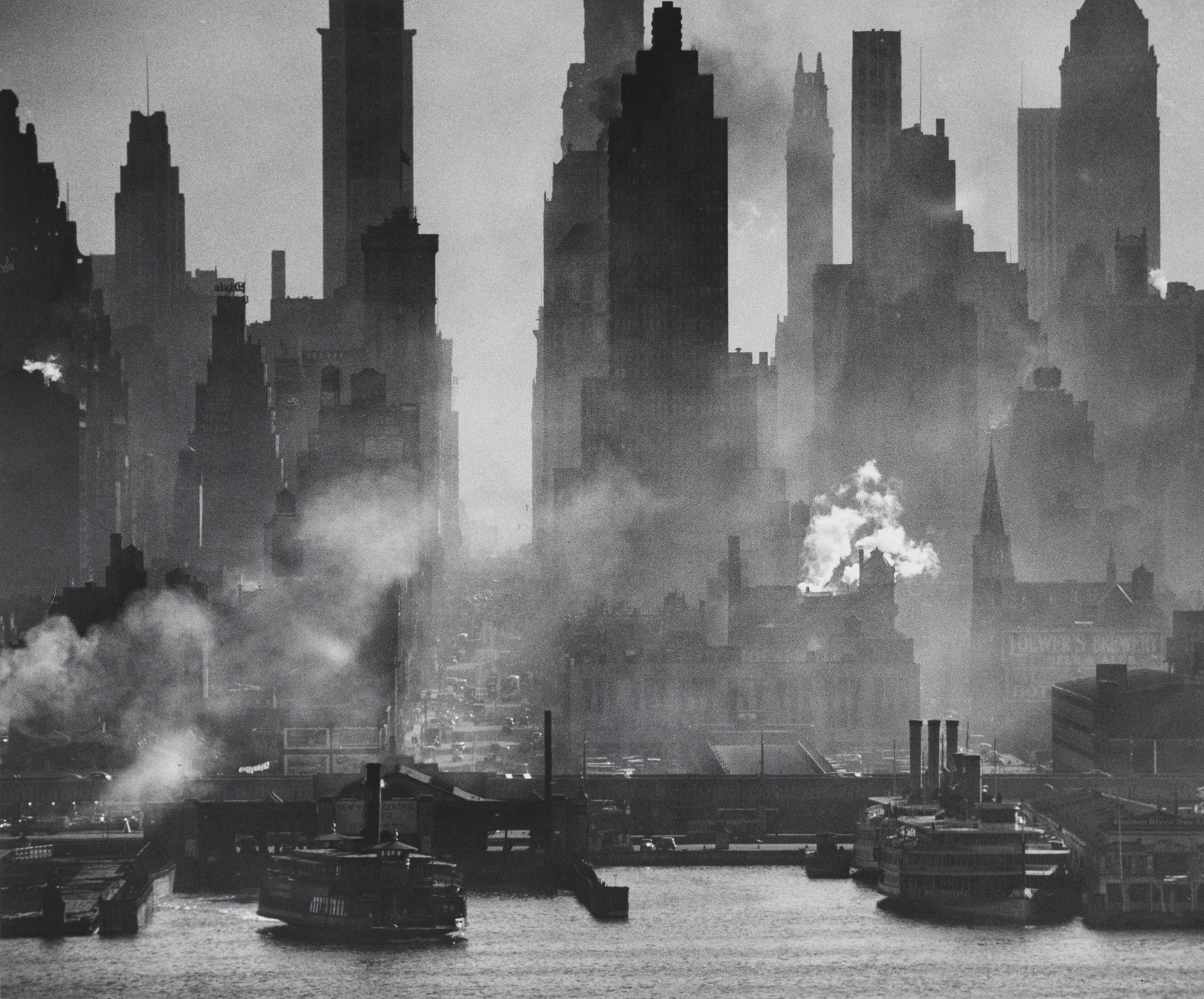 Andreas Feininger. 42nd Street Seen from Across the Hudson. c. 1945