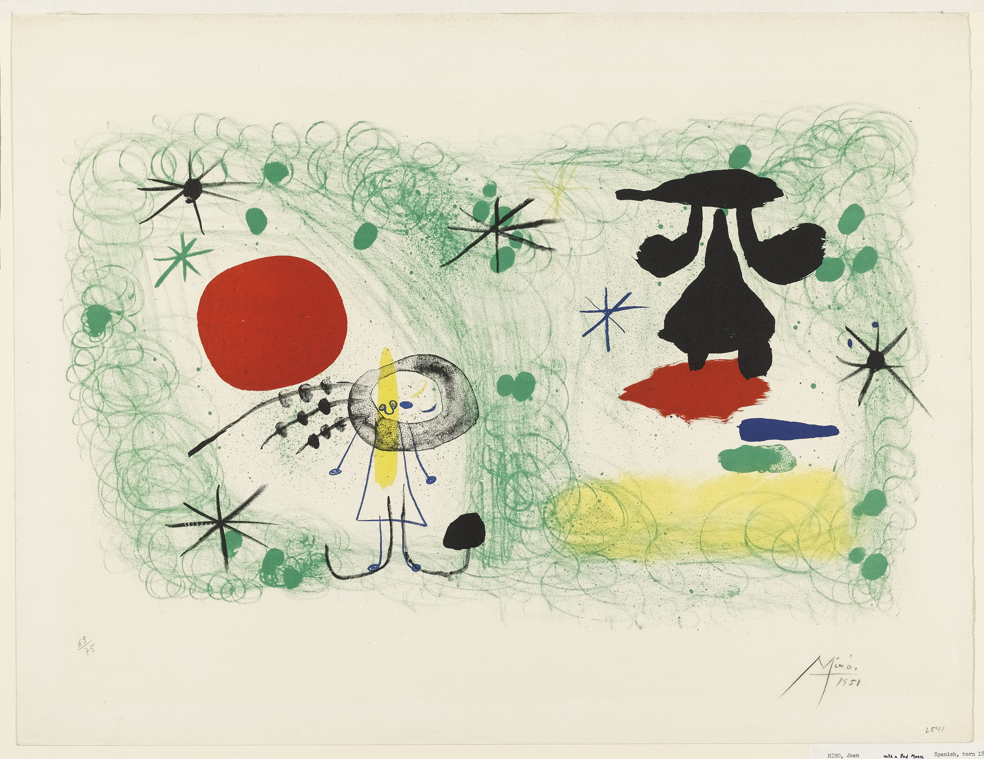 Joan Miró. Person in a Garden, II. 1951 | MoMA