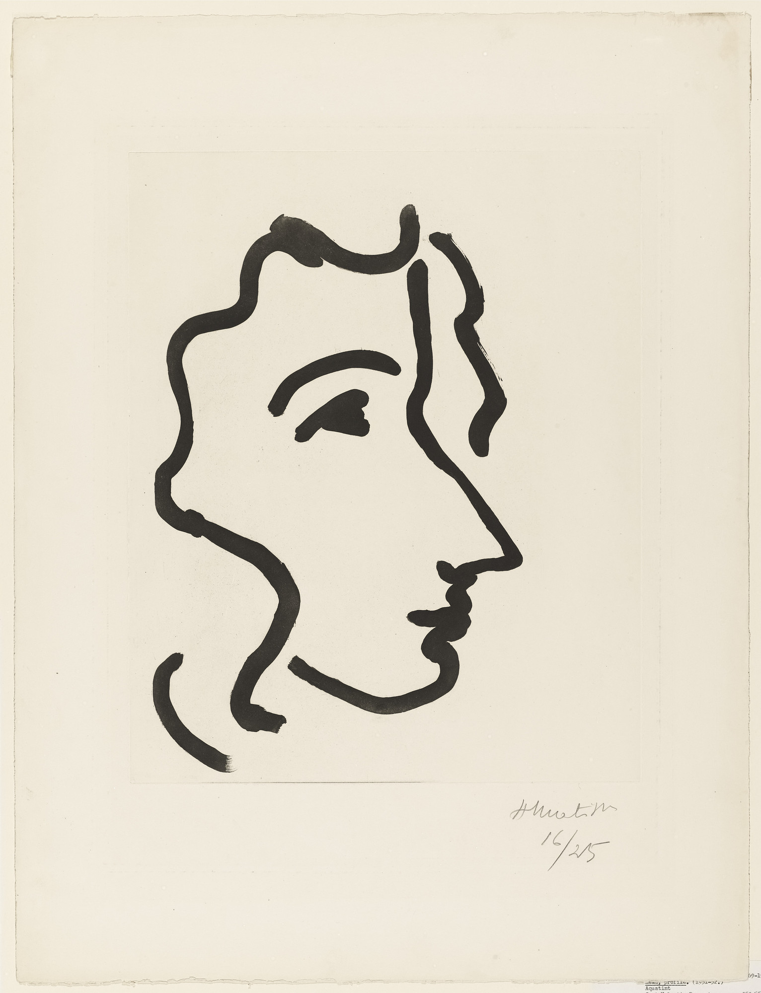 Henri Matisse. Nadia with Sharp Profile (Nadia au profil aigu)