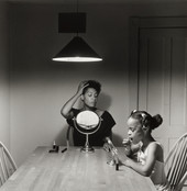 Carrie Mae Weems. Untitled (woman and daughter with makeup). 1990