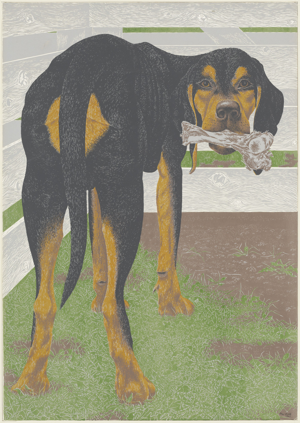 Alex Colville. Dog with Bone. 1961 | MoMA