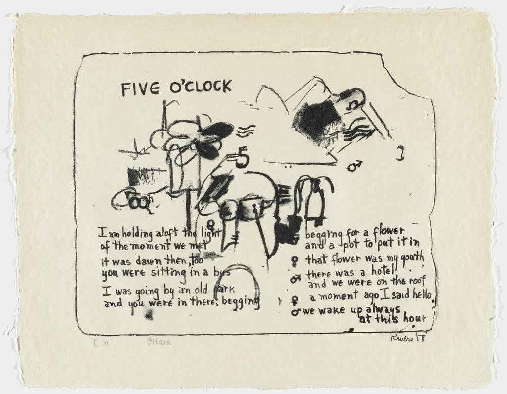 Five O'Clock from Stones, Larry Rivers, 1958, published 1960
