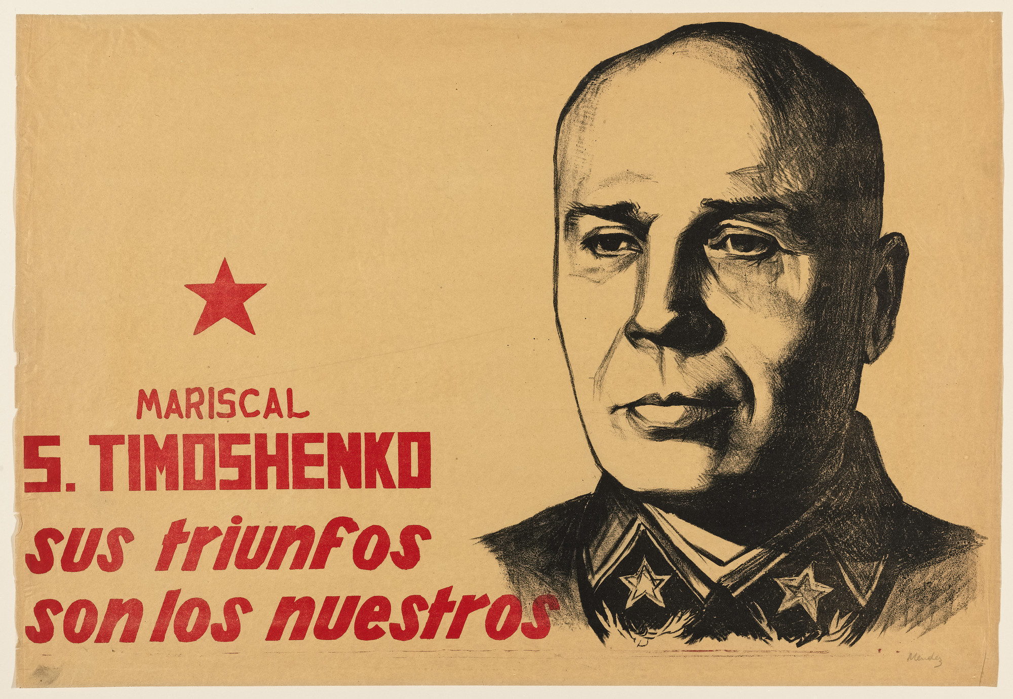 Leopoldo Méndez. Marshal S. Timoshenko - His Triumphs Are Our Triumphs (Mariscal S. Timoshenko - Sus Triunfos Son Los Nuestros)