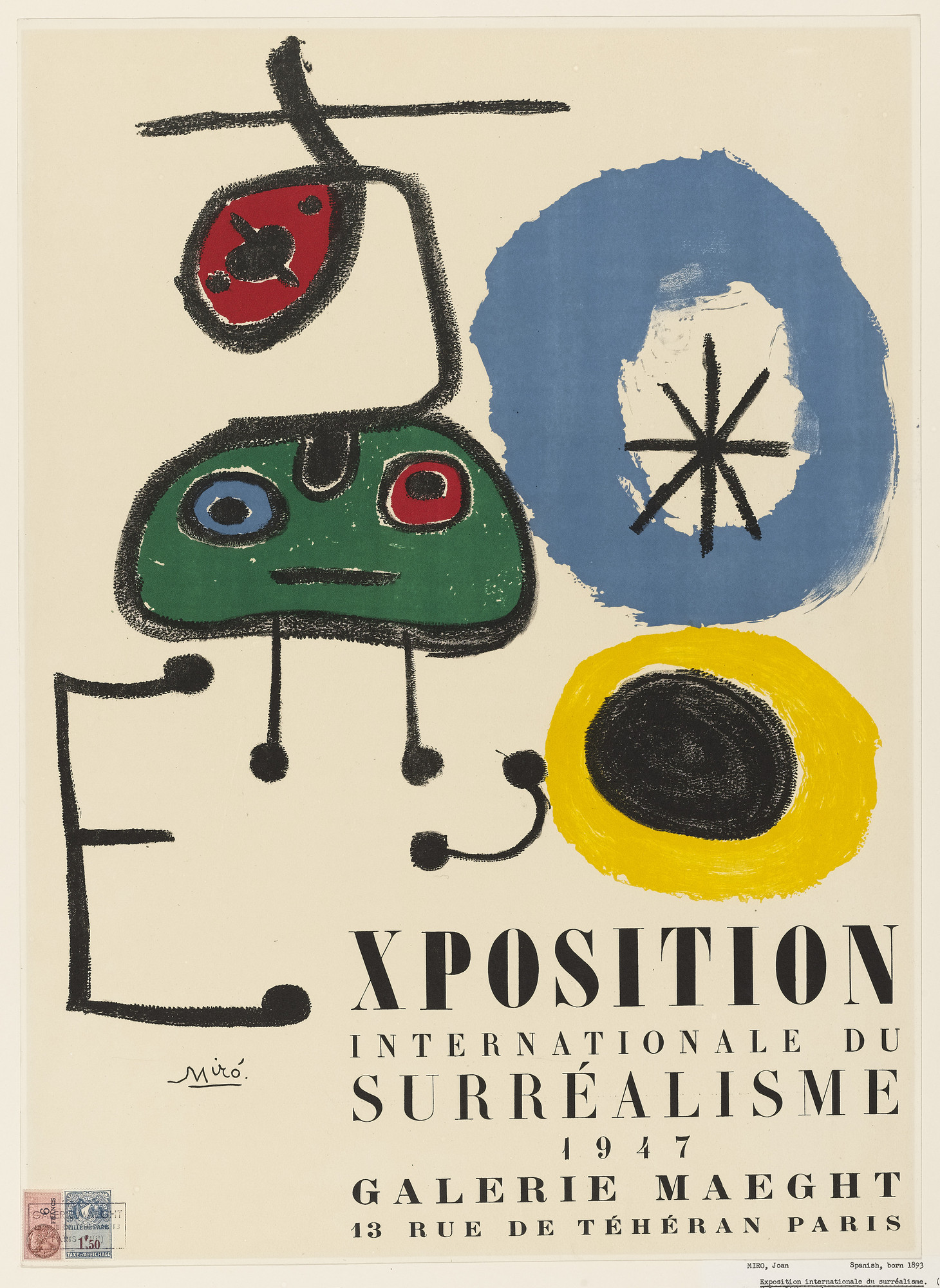 【送料無料/即納】  Miró. Joan Poster Surrealism of Exhibition International for 洋書