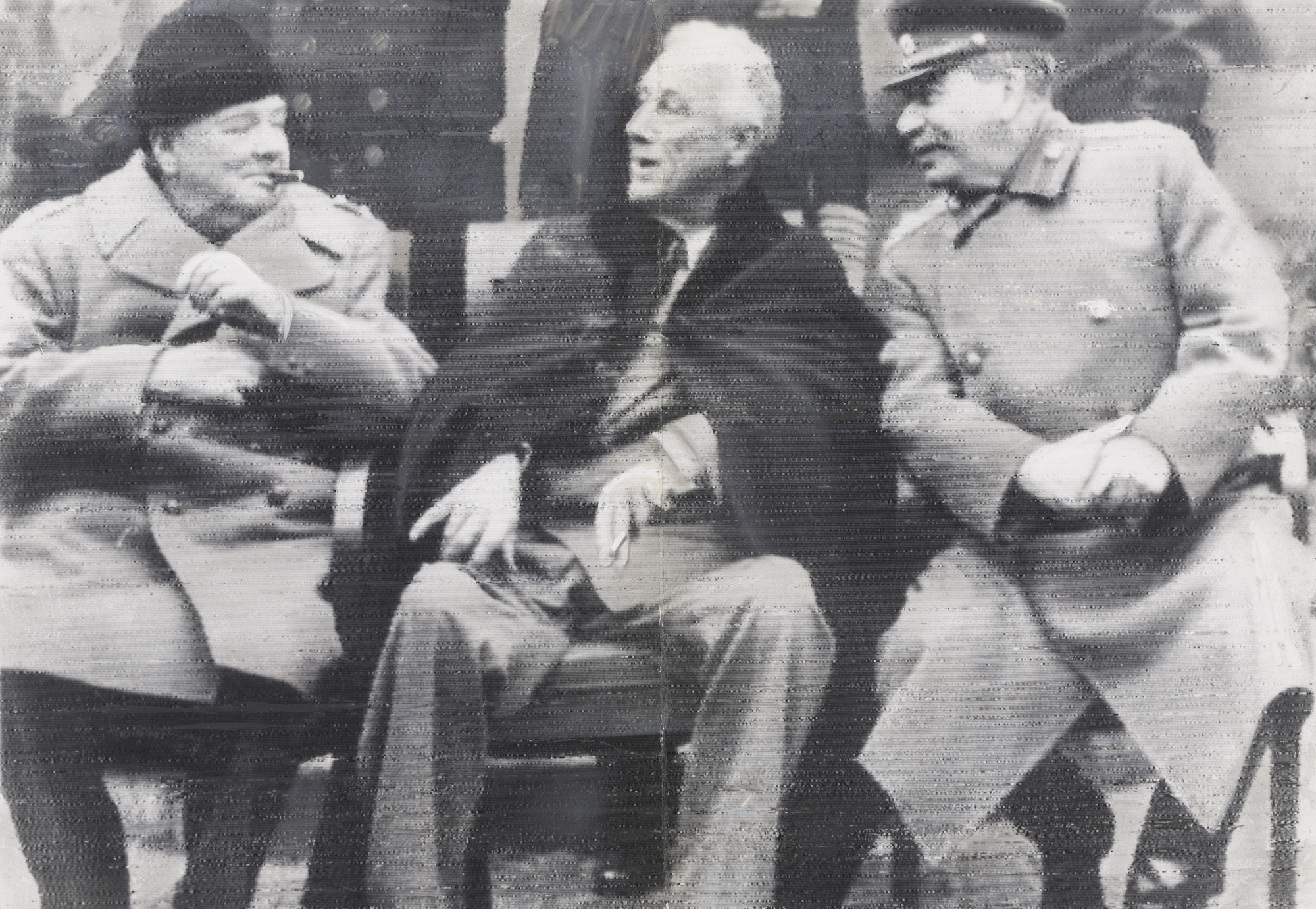 British Official Radiophoto/The New York Times. The Big Three Meeting Again to Make Plans for the World. February 1945