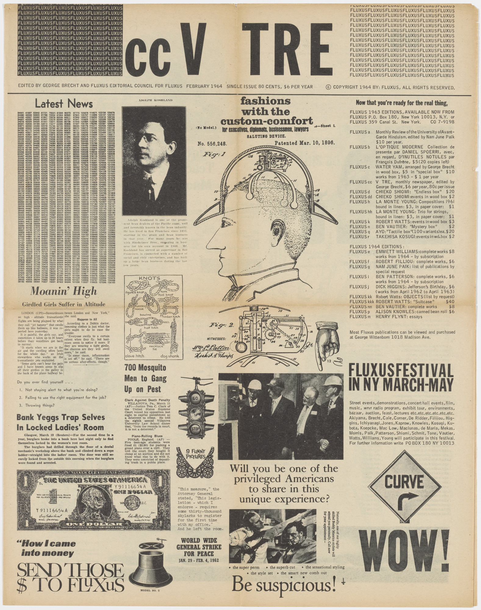 George Maciunas Fluxus Cc V Tre Fluxus Fluxus Newspaper No 2 1964 Moma