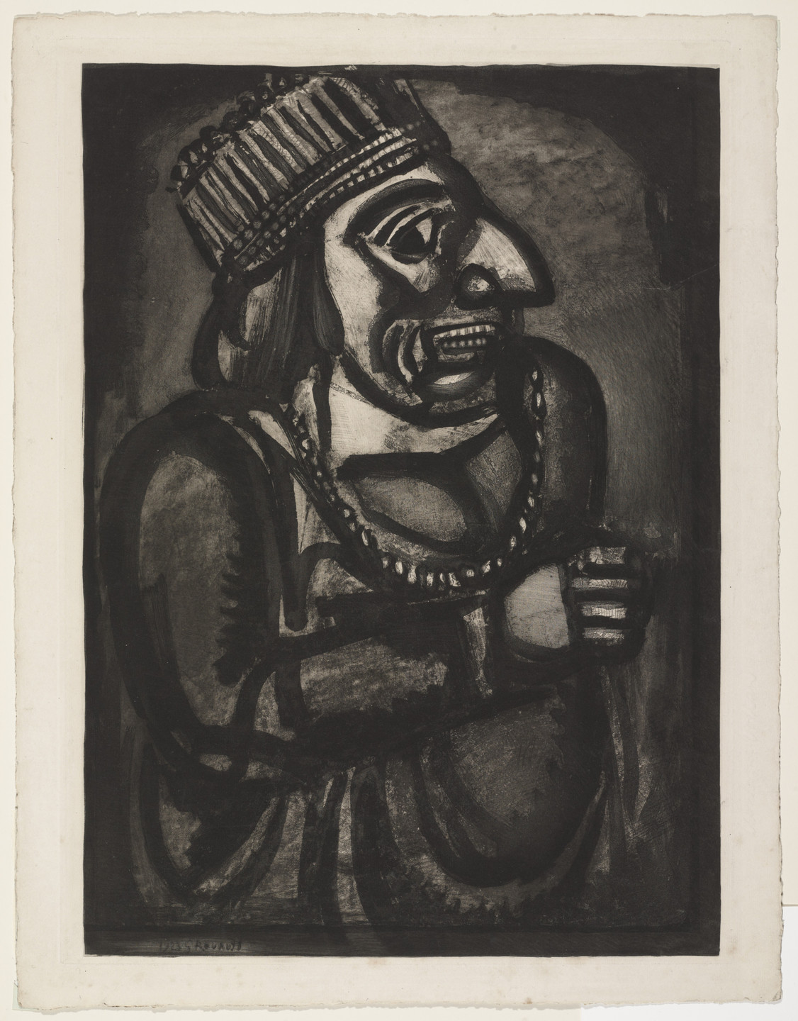 Georges Rouault. Trial proof for We Think Ourselves Kings, plate VII from Miserere. 1923