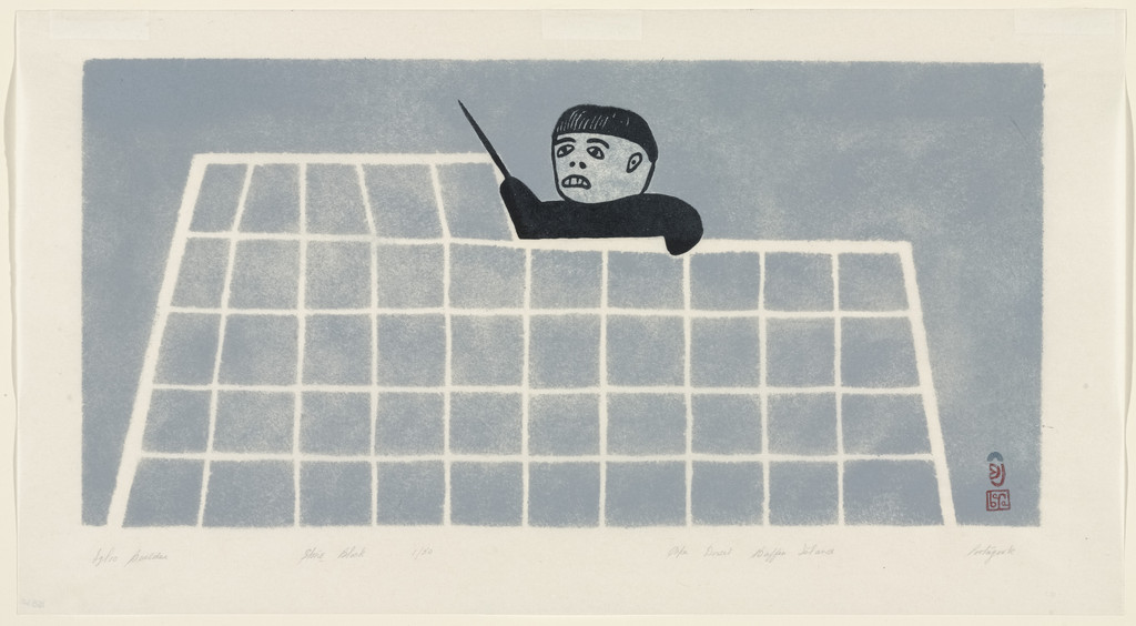 Igloo Builder by Josephie Pootoogook (ᔭᓴᐱ ᑭᑐᒍ)