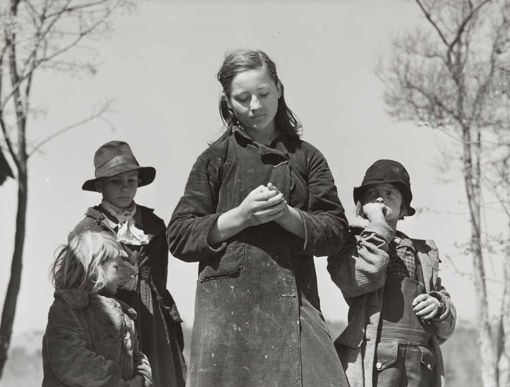 Children of Squatter Family Preparing to Move, South Carolina