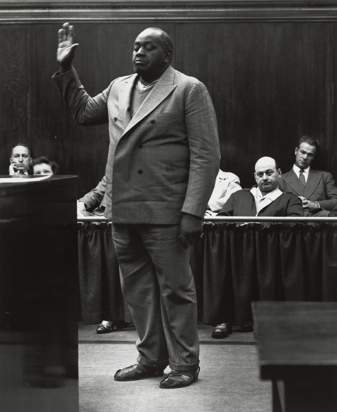 Dorothea Lange. The Witness, Alameda County Courthouse, California. 1955-57