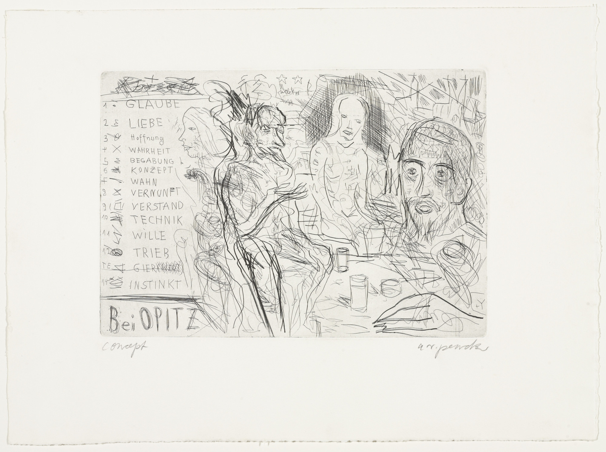 A.R. Penck (Ralf Winkler). Concept (for Opitz) (Concept (bei Opitz))