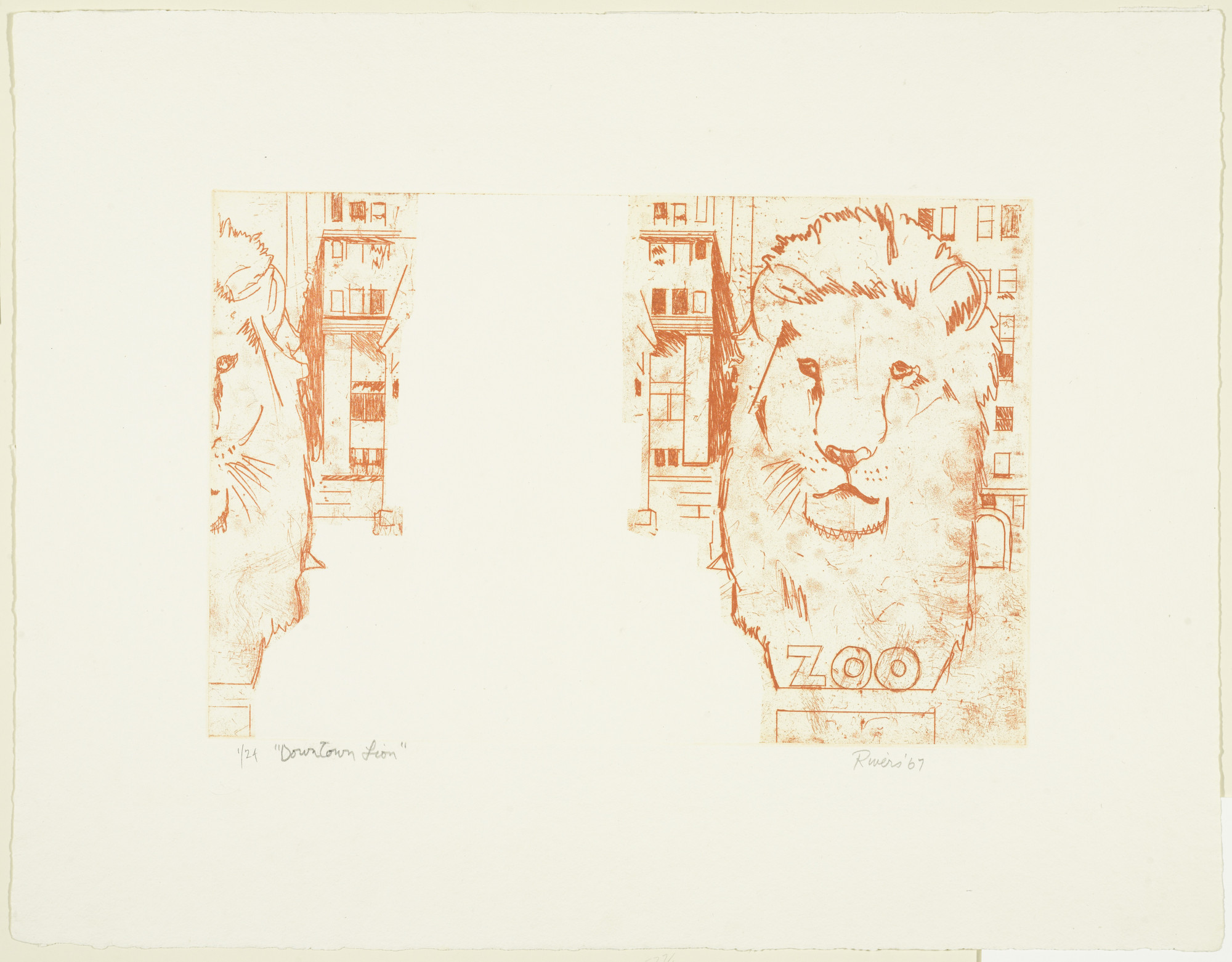 Larry Rivers. Downtown Lion