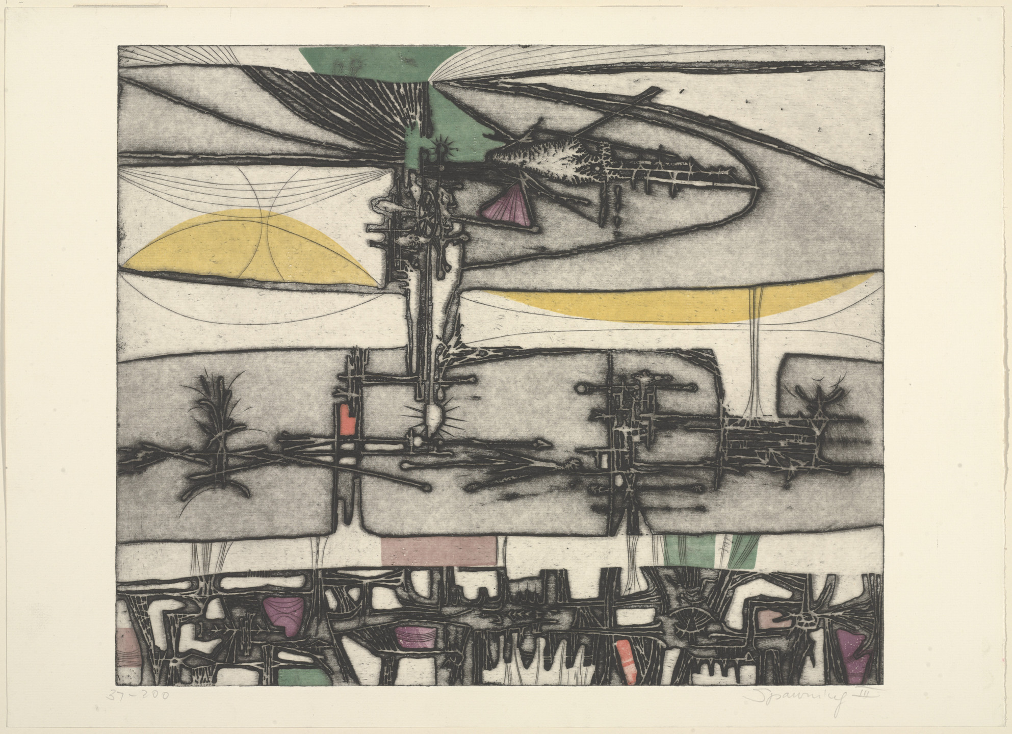 Gabor Peterdi. Spawning III from Portfolio of Five Prints. 1952