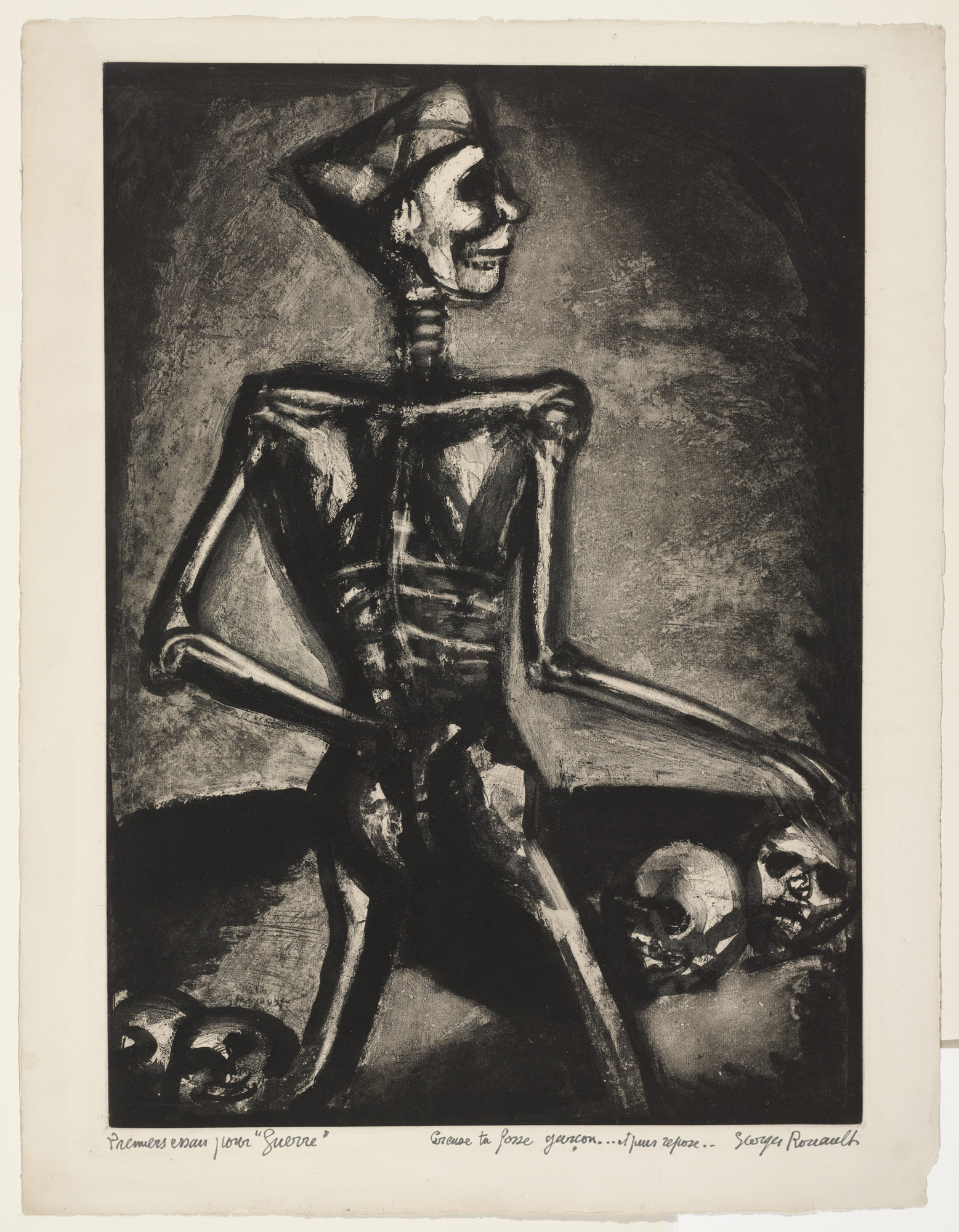 Georges Rouault. Trial proof for Man Is A Wolf To Man , plate XXXVII from Miserere