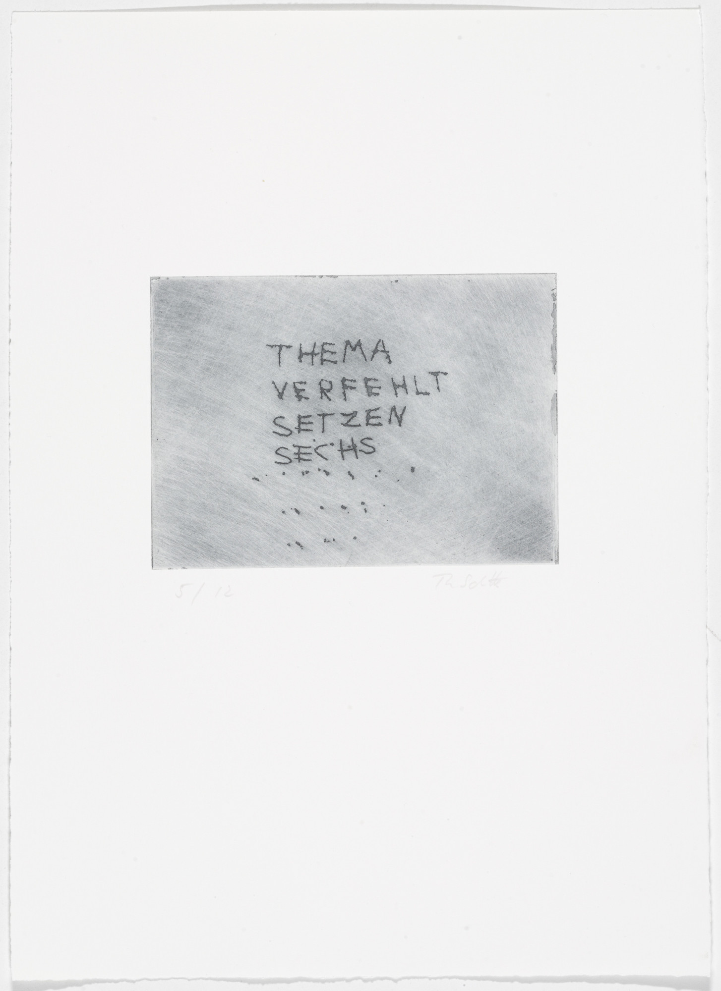 Thomas Schütte. Low Tide Wandering No. 93 (Wattwanderung No. 93) from Low Tide Wandering (Wattwanderung)
