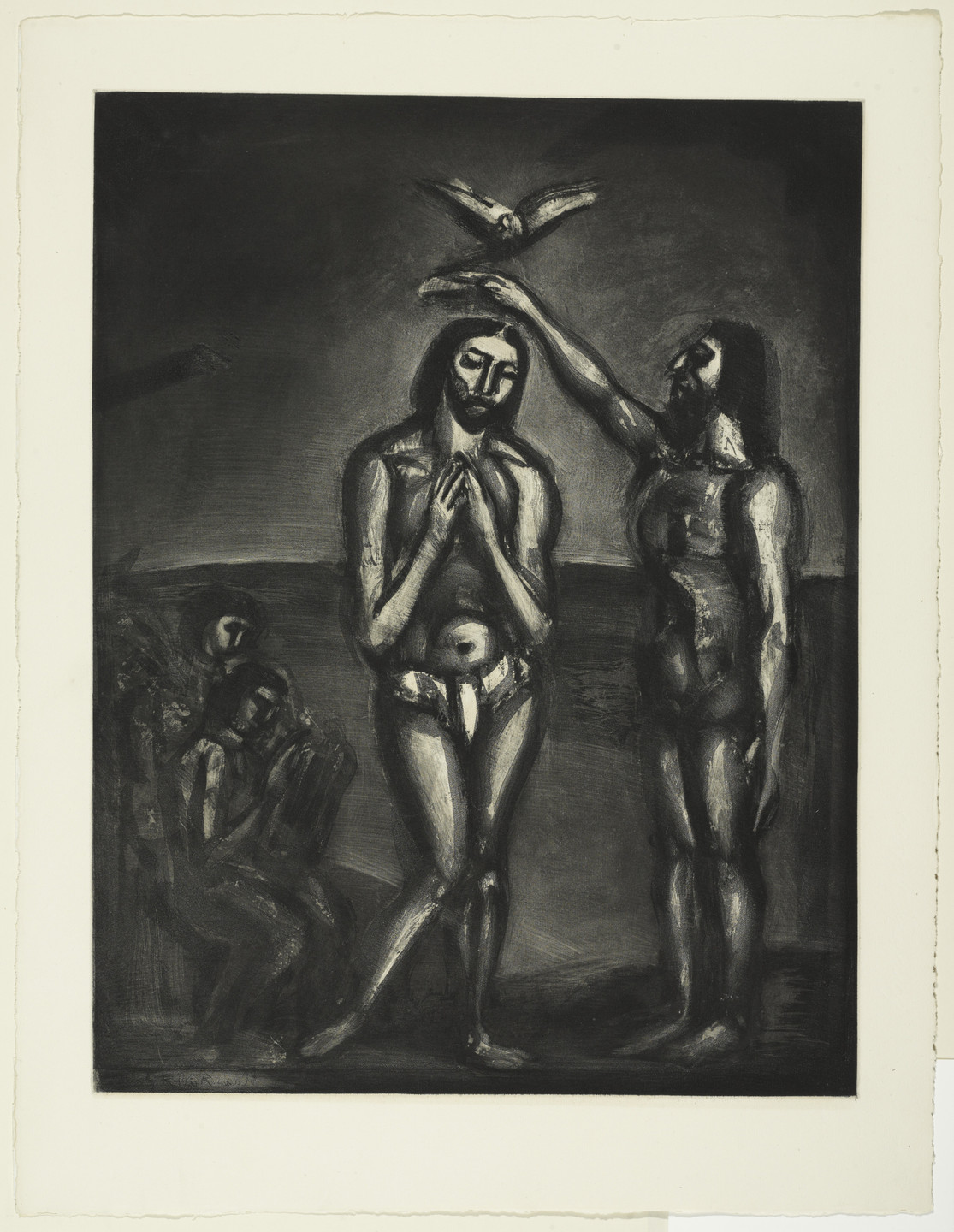 Georges Rouault. &#34;Know Ye Not That So Many of Us as Were Baptized into Jesus Christ Were Baptized into His Death&#34; («Nous...c&#39;est en Sa mort que nous avons été baptisé»), plate XXX from Miserere. c. 1922–27, published 1948