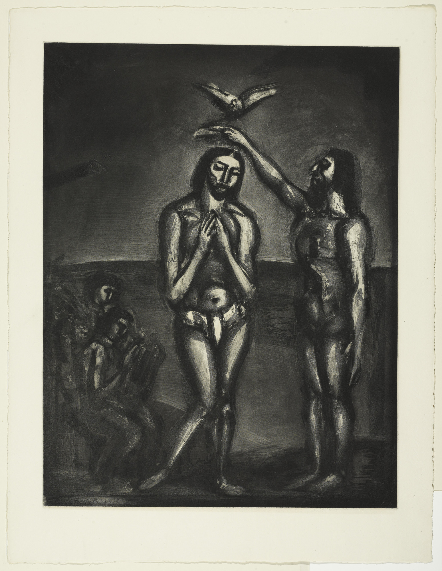Georges Rouault. "Know Ye Not That So Many of Us as Were Baptized into Jesus Christ Were Baptized into His Death" («Nous...c'est en Sa mort que nous avons été baptisé»), plate XXX from Miserere
