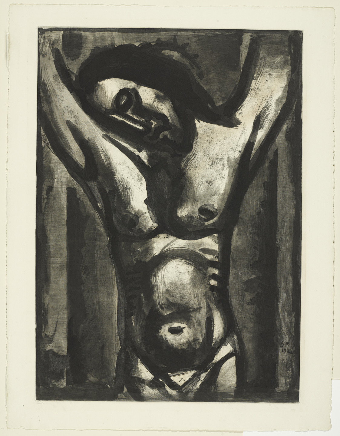 Georges Rouault. &#34;Jesus Will Be in Agony until the End of the World...&#34; («Jésus sera en agonie jusqu&#39;à la fin du monde...»), plate XXXV from Miserere. 1926, published 1948