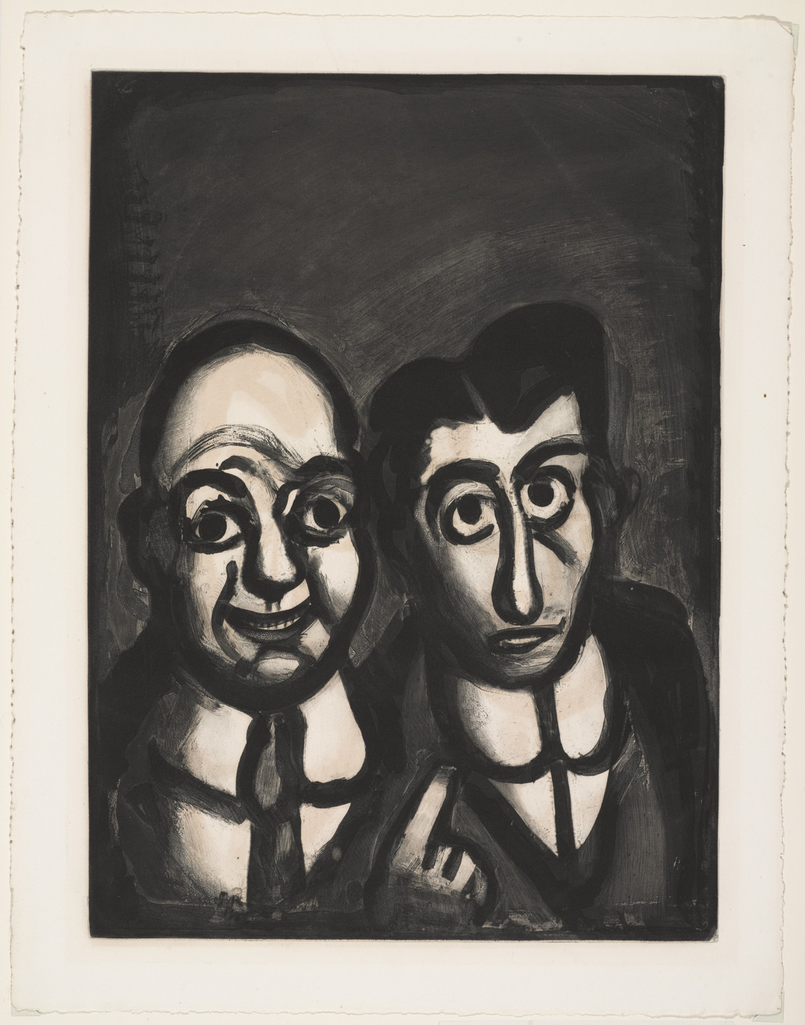 Georges Rouault. We Are Insane (Nous sommes fous...), plate XXXIX from Miserere. 1922, published 1948